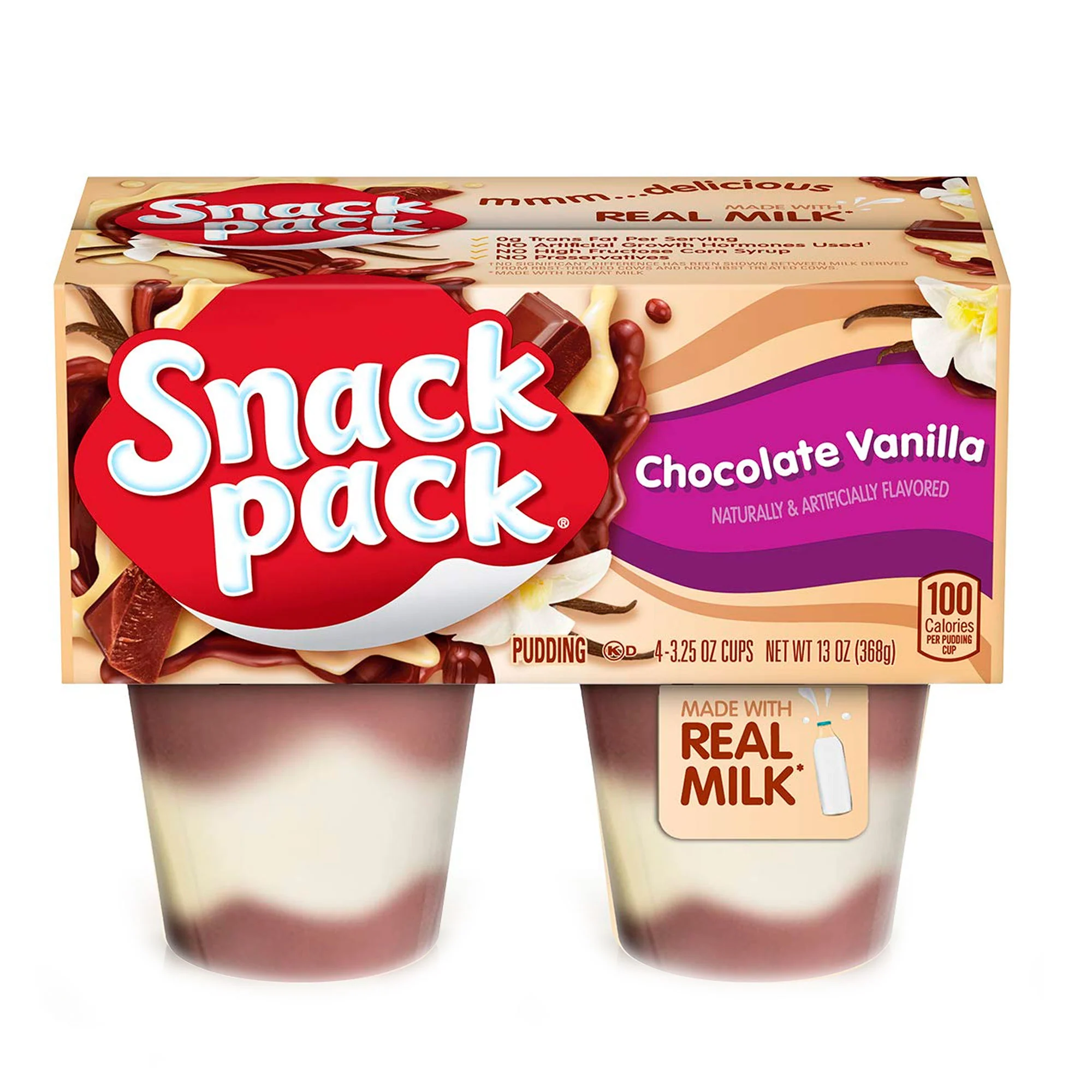 Snack Pack Budín Sabor A Chocolate Vainilla X 360G