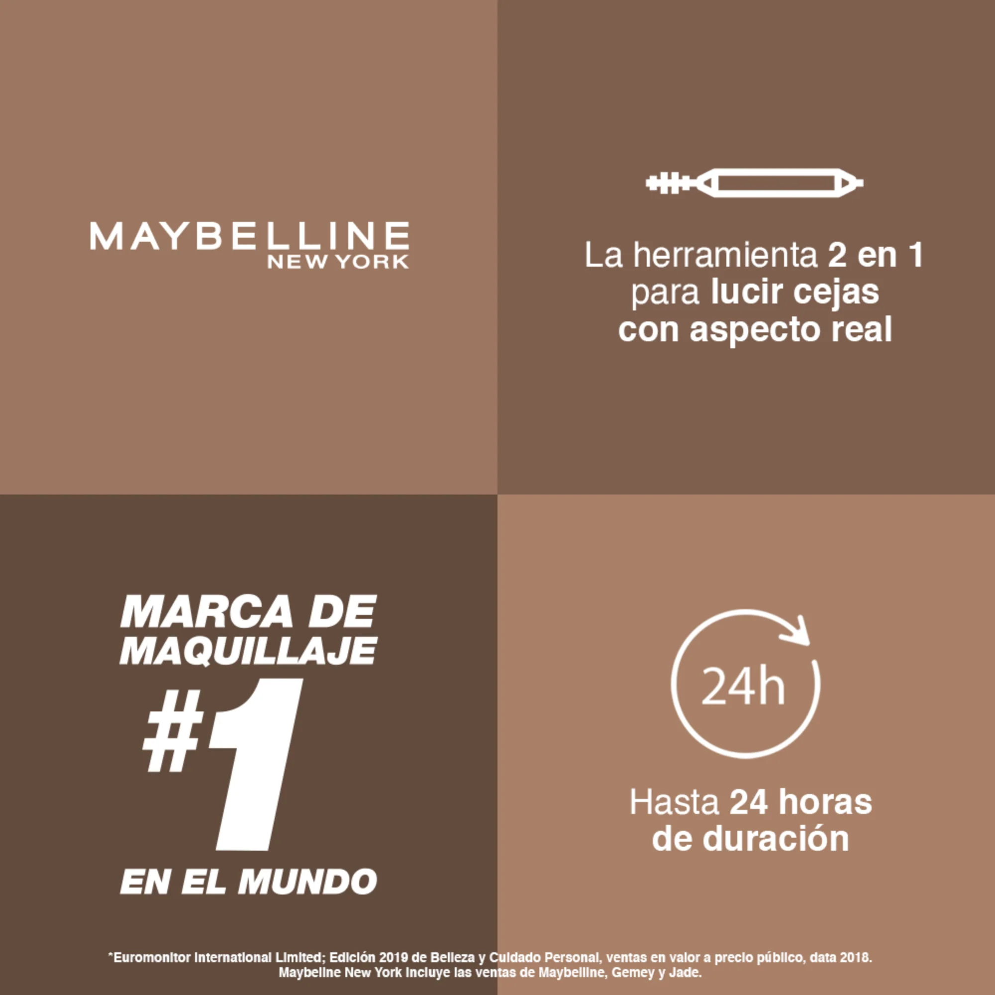 Delineador Maybelline Tatto Build A Brow 2 En 1 Tono 255 Soft Brow - Image 7