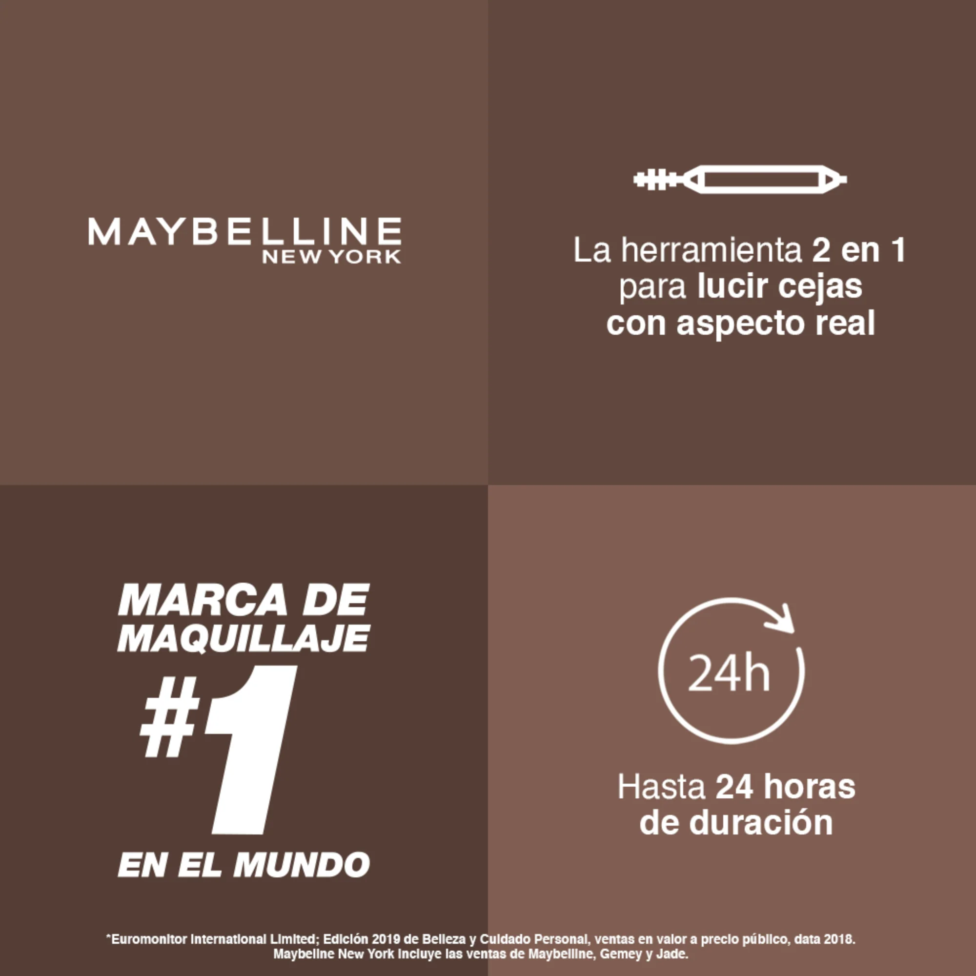 Delineador Maybelline Tatto Build A Brow 2 En 1 Tono 257 Medium Brow - Image 6