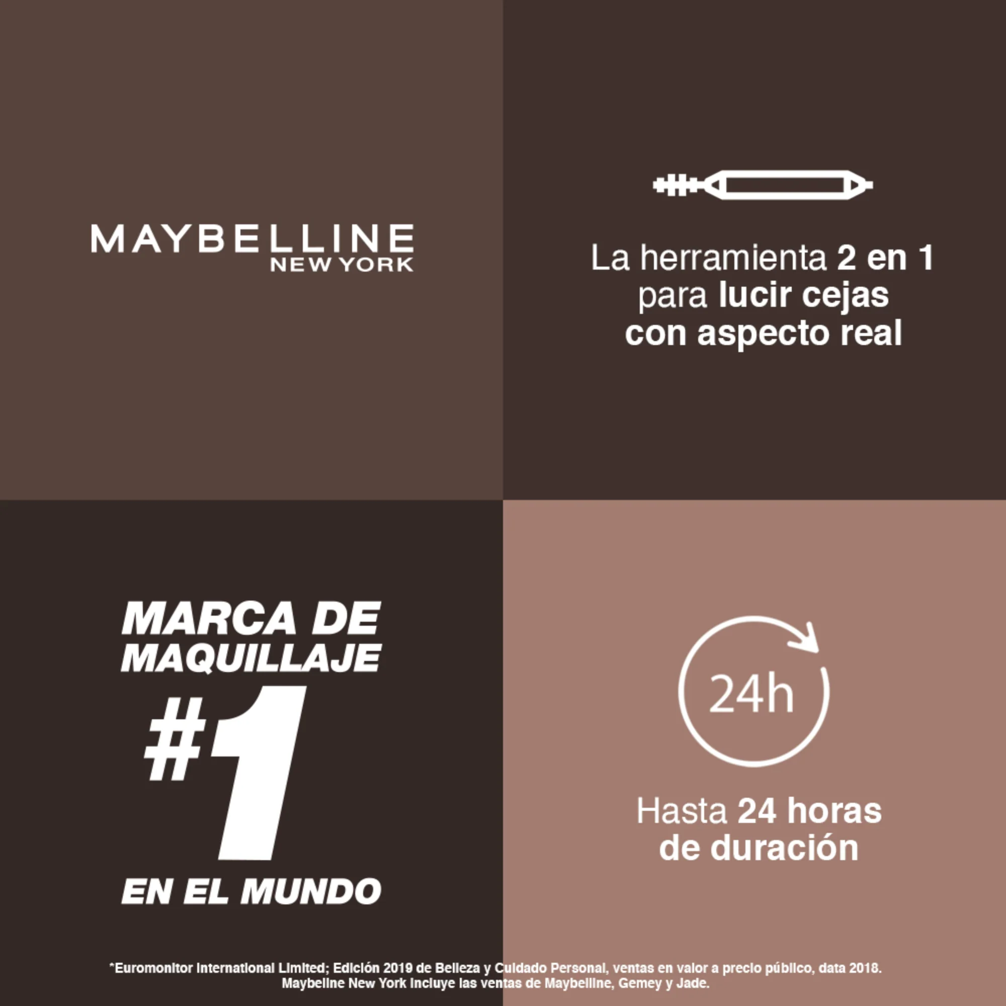 Delineador Maybelline Tatto Build A Brow 2 En 1 Tono 260 Deep Brow - Image 6