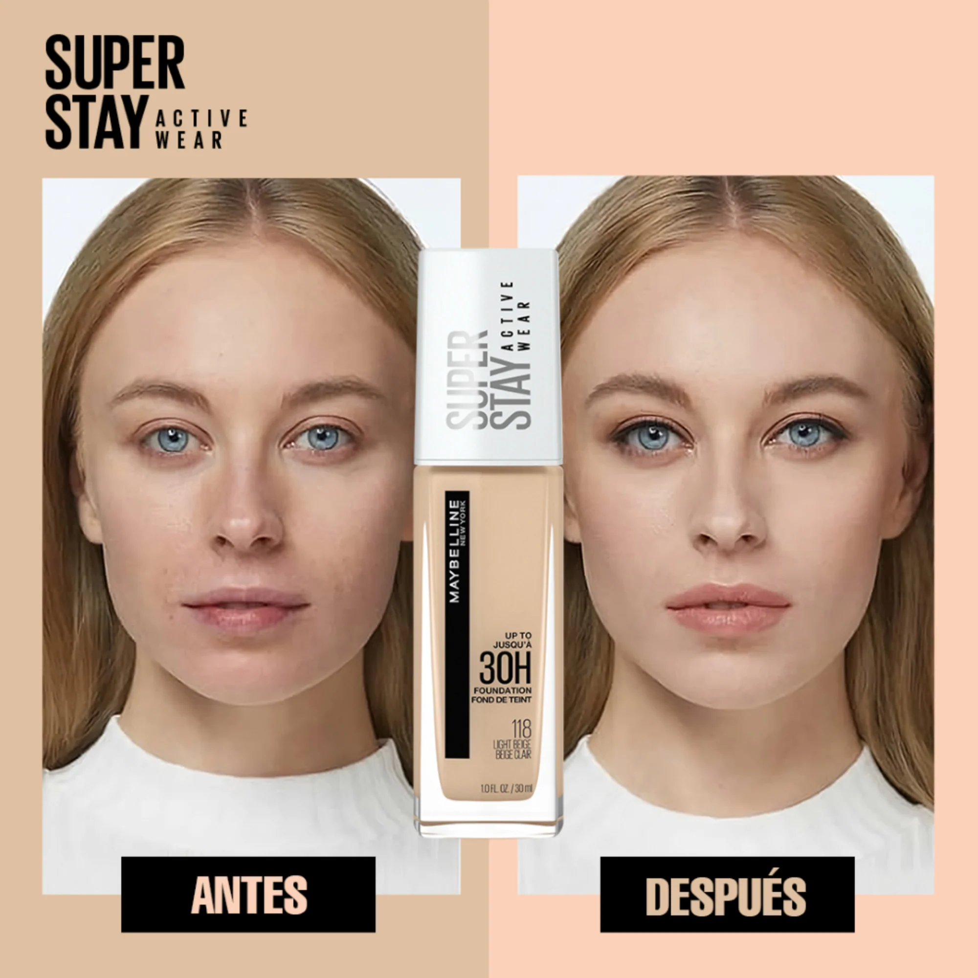 Base De Maquillaje Maybelline Superstay Full Coverage Nro.130 Buff B X 30Ml - Image 7