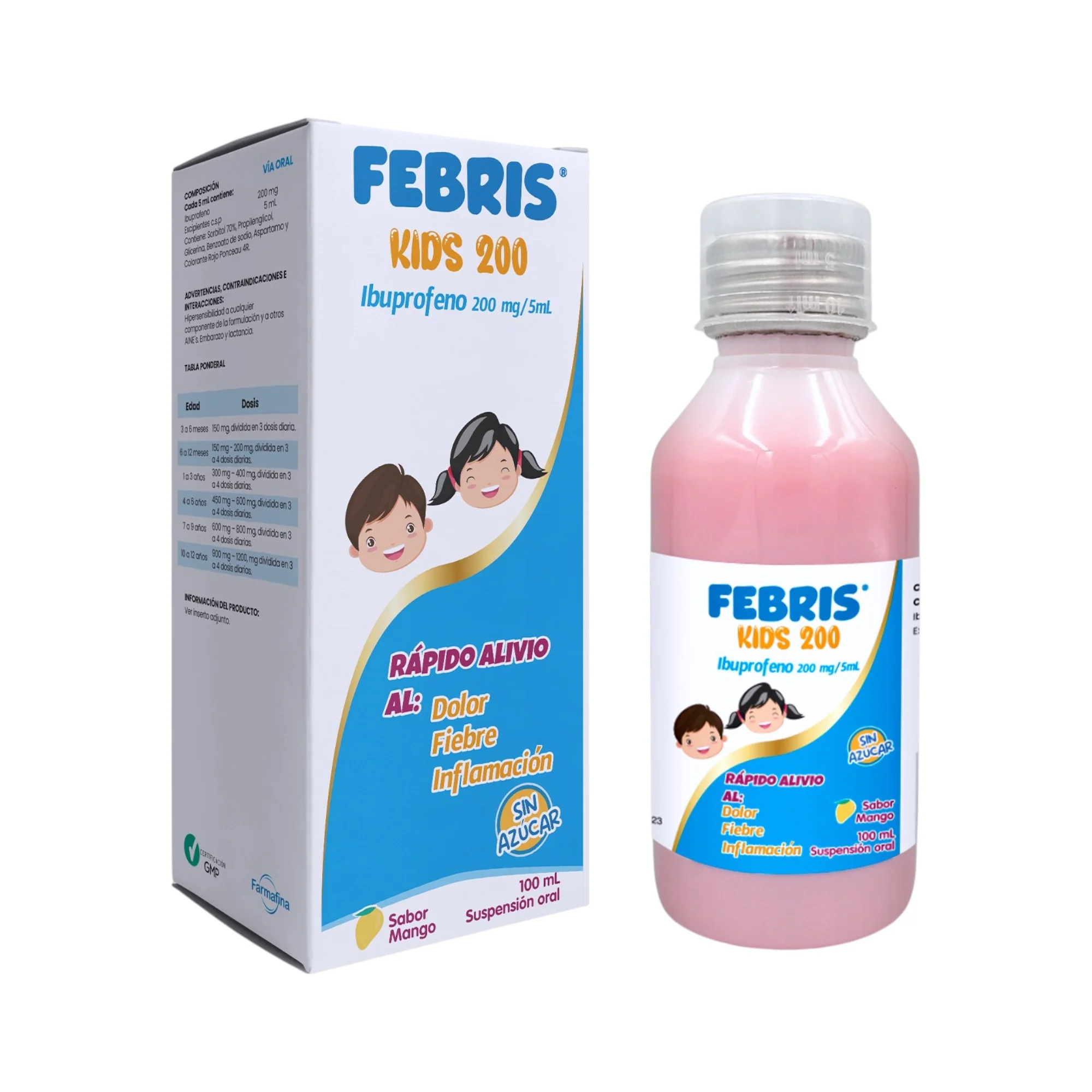 Febris Kid Ibuprofeno 200Mg/5Ml Suspensión X 100Ml - Image 2