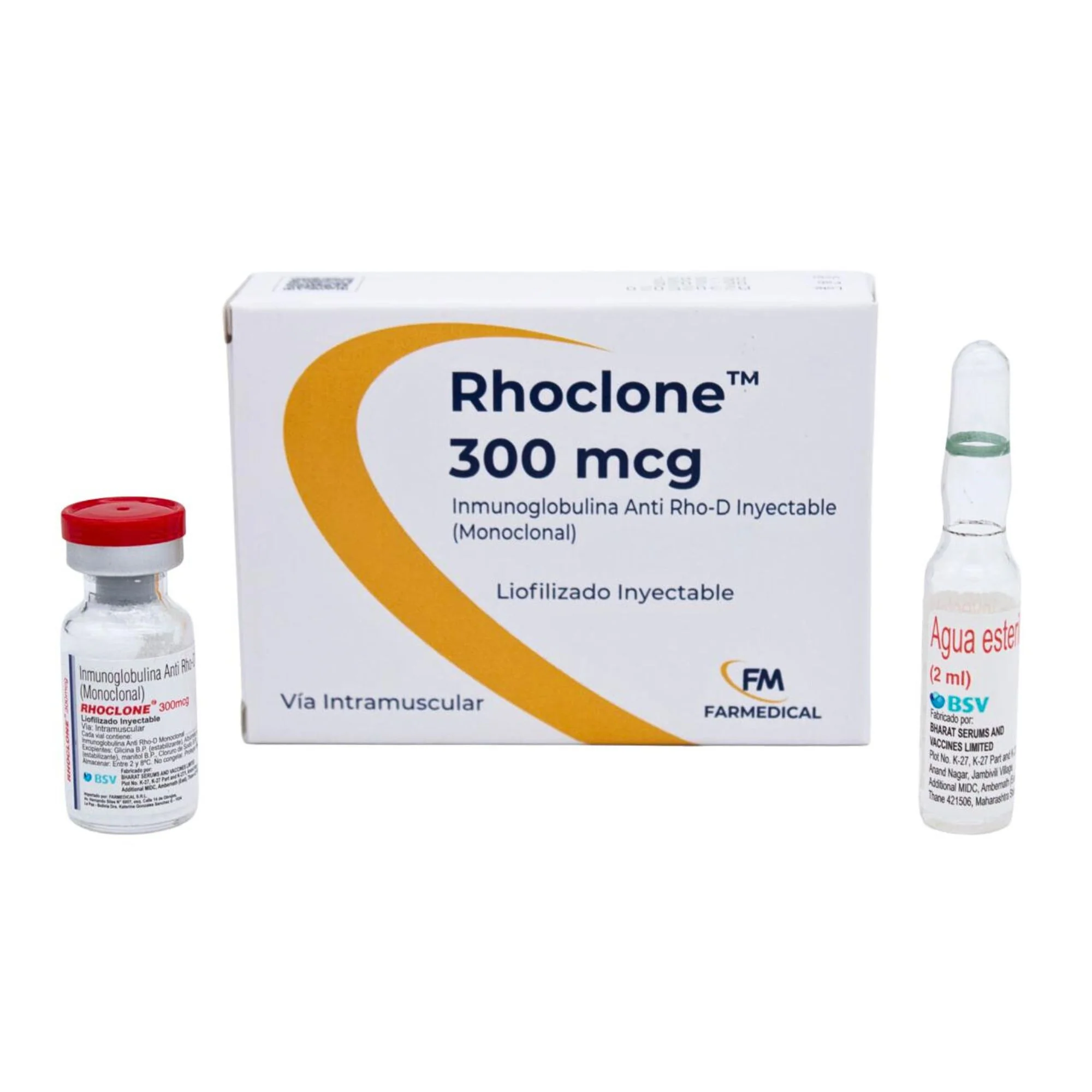 Vacuna Anti Rh Rhoclone 300Mcg Inmuno Anti D X Ampolla