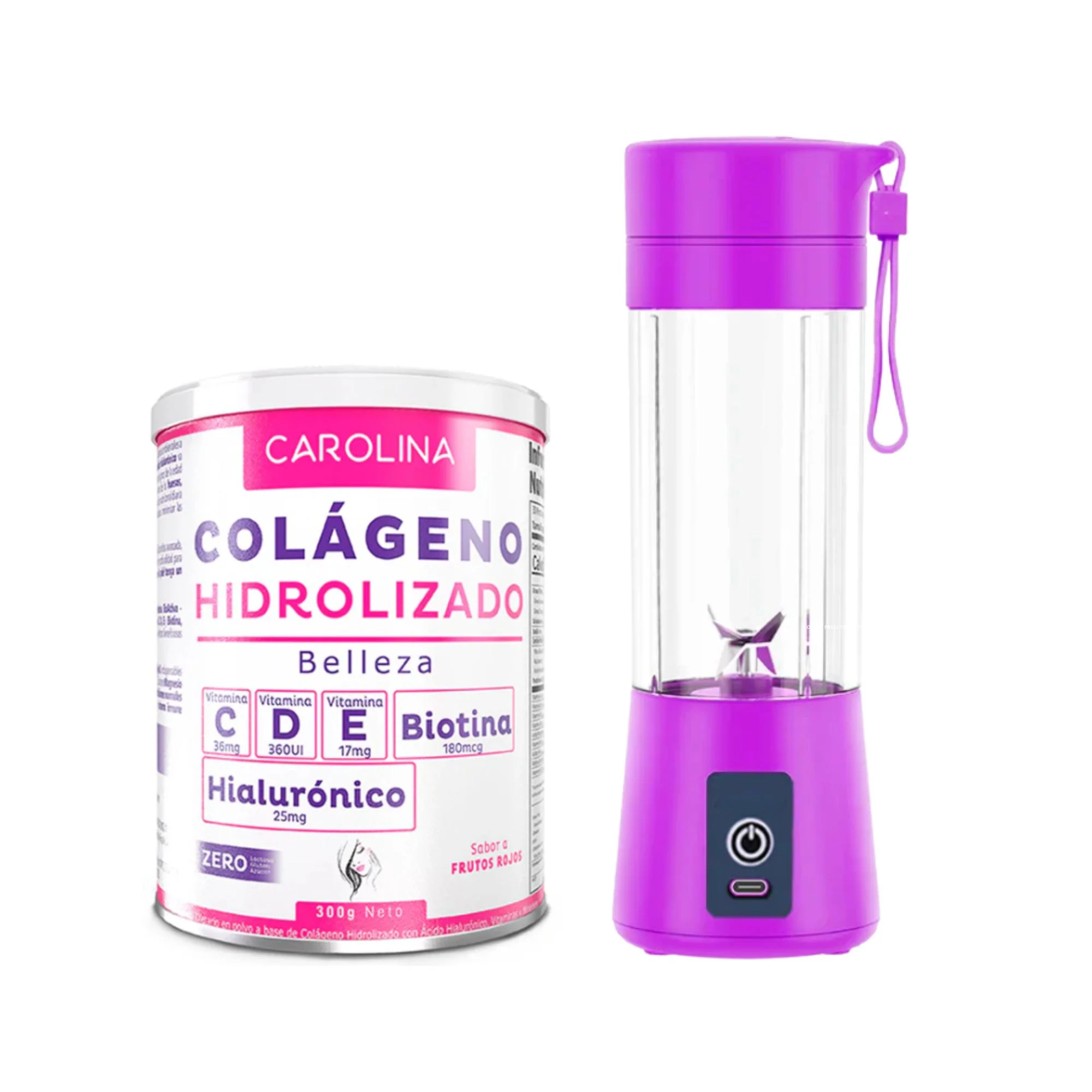 Pack Colagéno Carolina Belleza X 300G+Batidor - Image 2