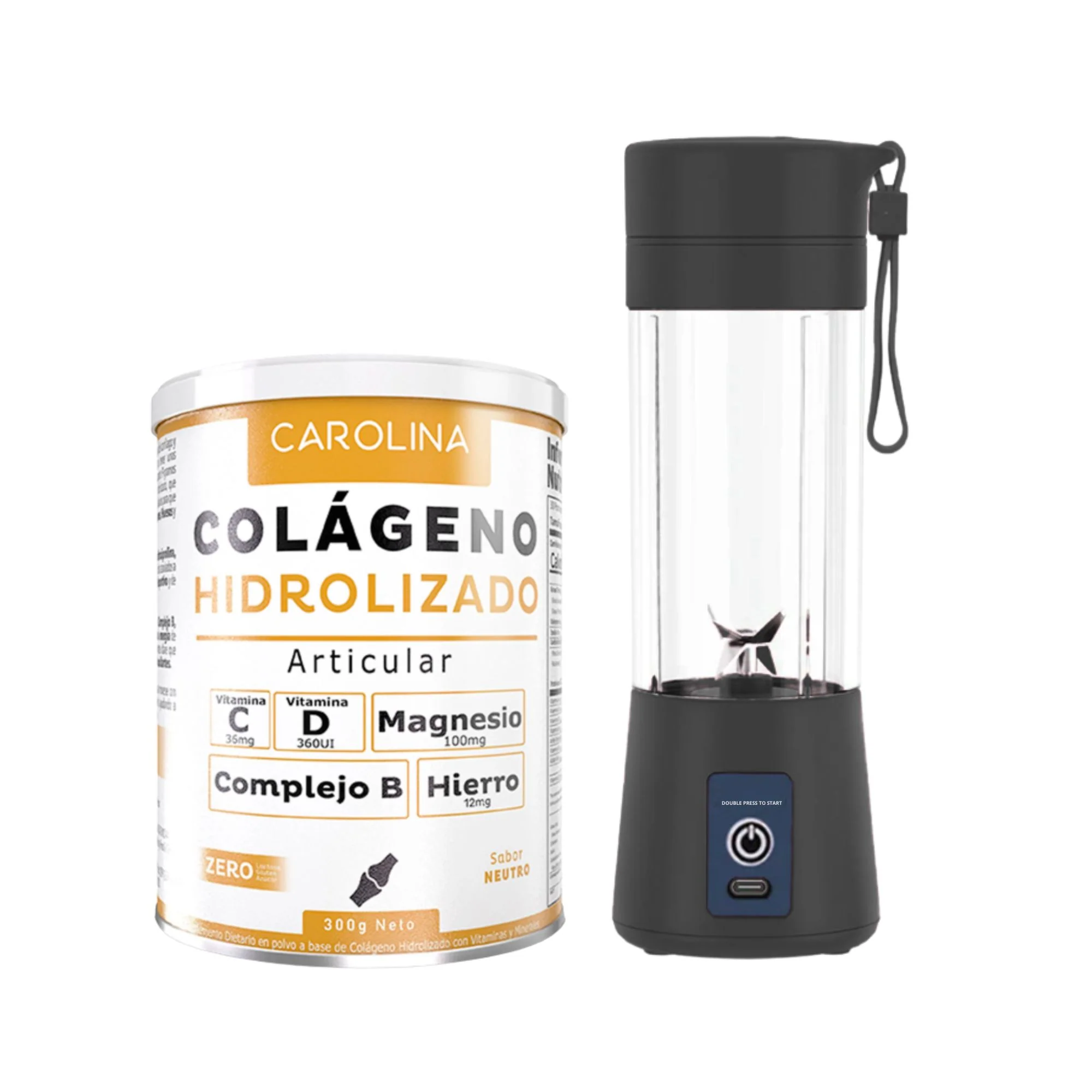 Pack Colágeno Carolina Articular X 300G+Batidor - Image 2
