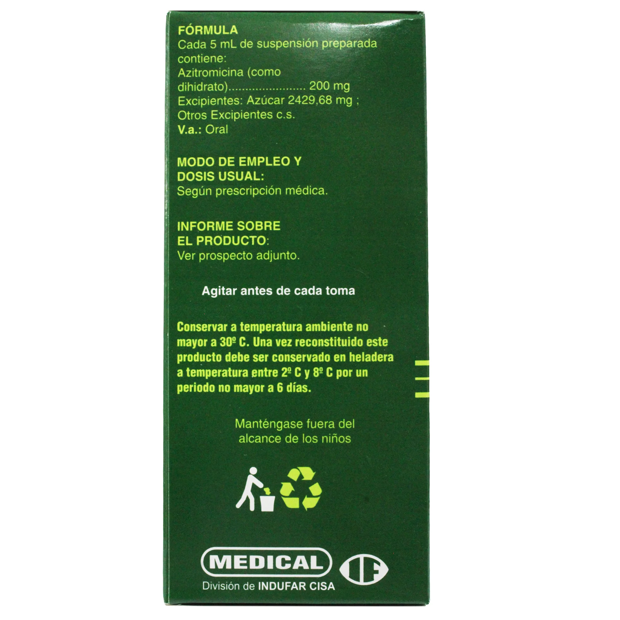 Azimut 200Mg 5Ml Susp X 50Ml Azitromicina - Image 4