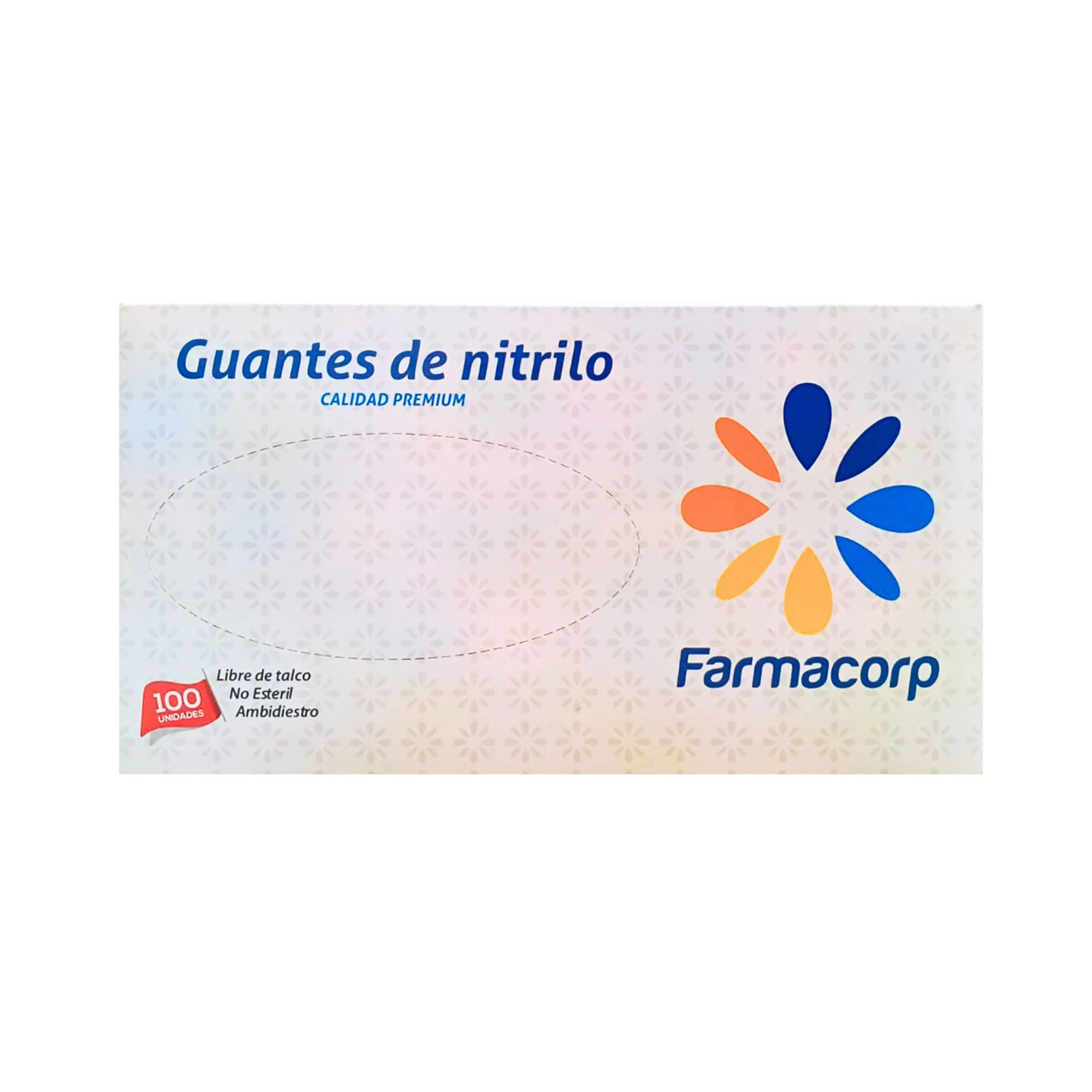 Guantes De Nitrilo Azul L Farmacorp X Unidad