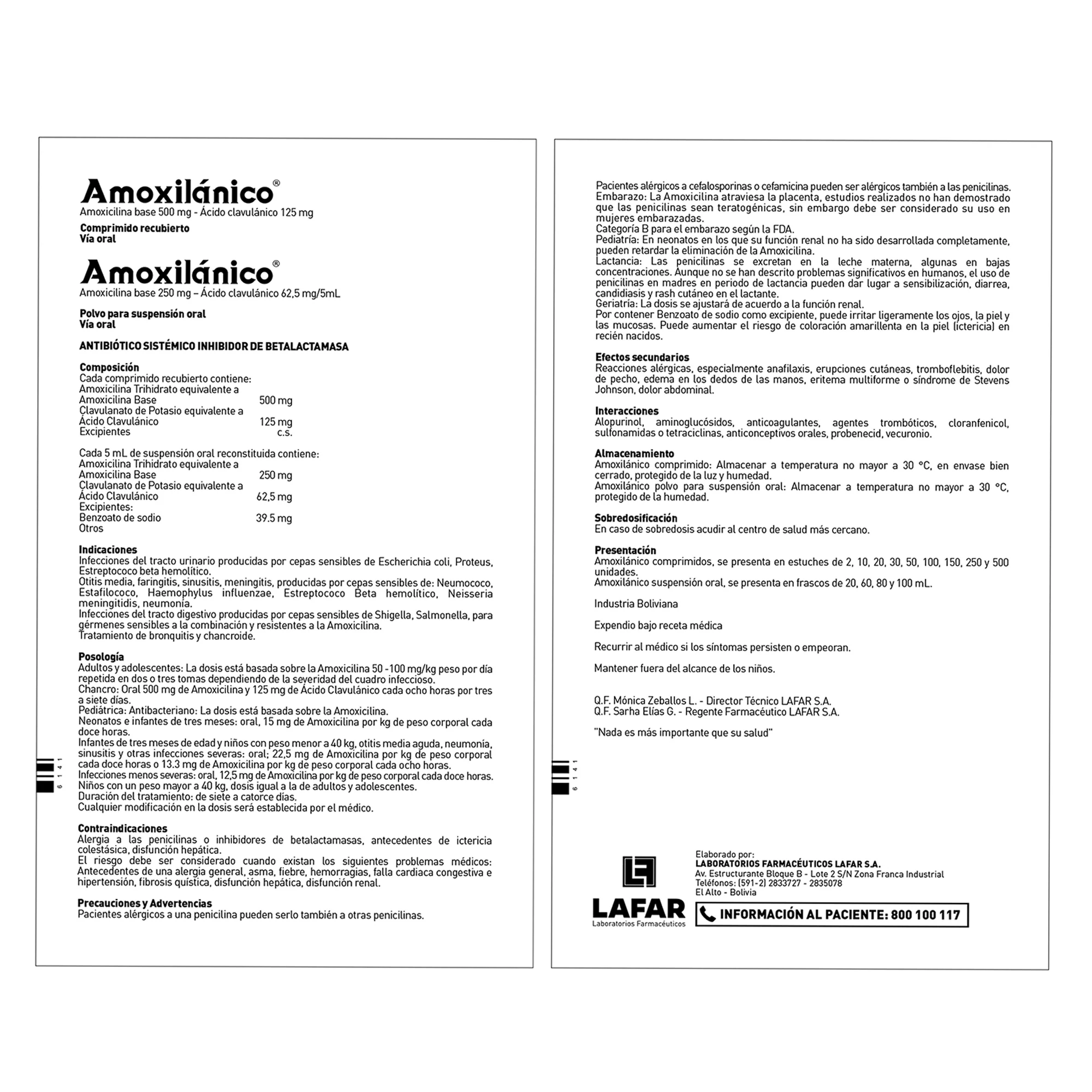 Amoxilanico Amoxicilina 250Mg Acido Clavulanico 62.5Mg X 100Ml - Image 3