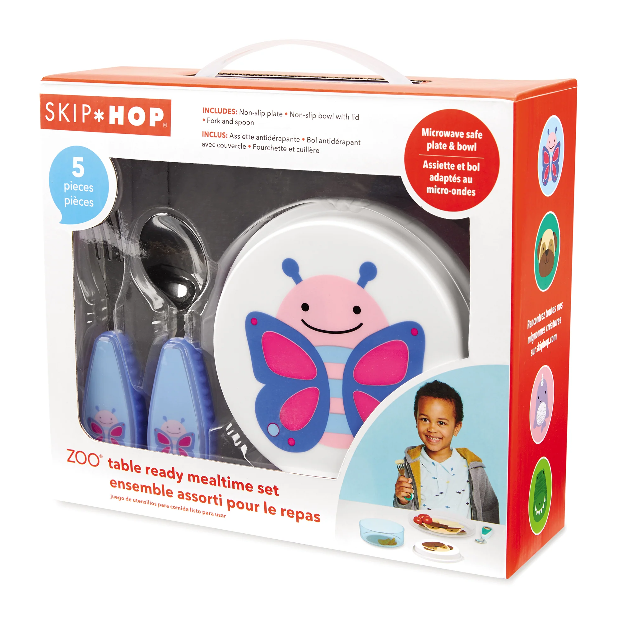 Juego De Utensilios Para Comida Mariposa Skip Hop X 5 Piezas
