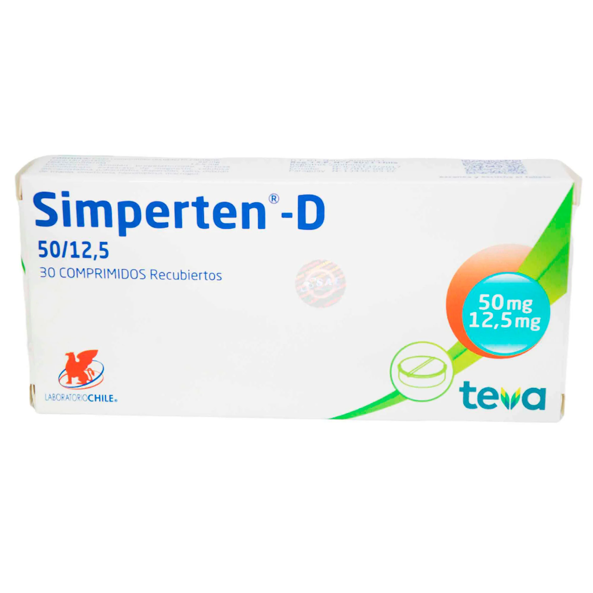 Simperten D Losartan 50Mg Y Hidroclorotiazida 12.5Mg X Tableta - Image 2