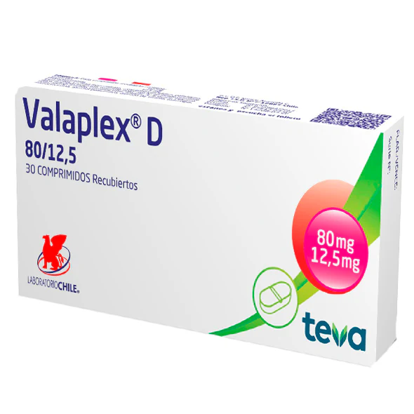 Valaplex D Valsartan 80Mg Y Hidroclorotiazida 12.5Mg X Tableta
