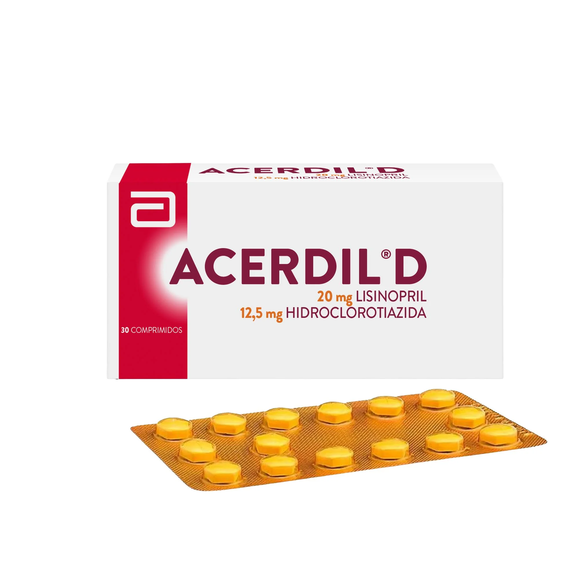 Acerdil D Lisinopril 20Mg Hidroclorotiazida 12.5Mg X Comprimido