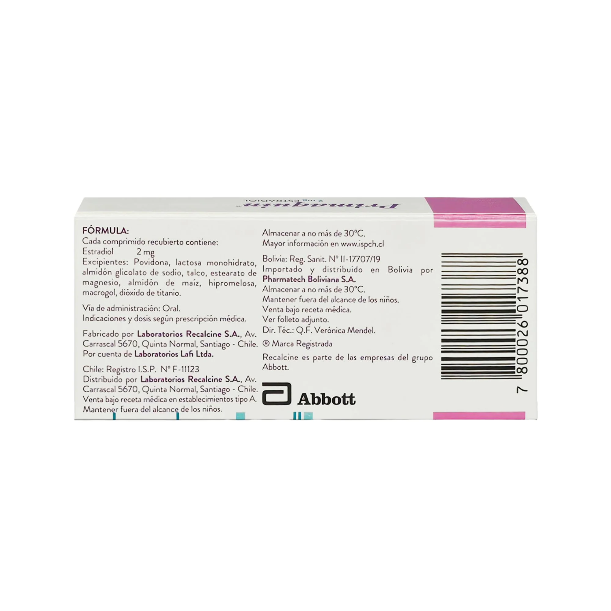 Primaquin Estradiol 2Mg X Caja - Image 2