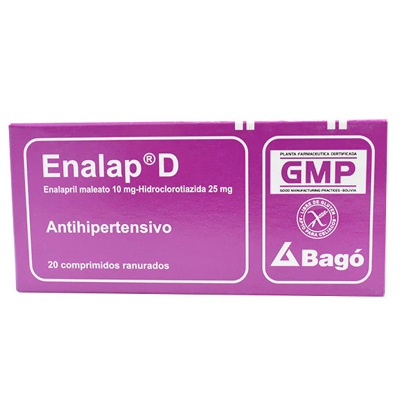 Enalap D Enalapril Maleato 10Mg Y Hidroclorotiazida 25Mg X Tableta