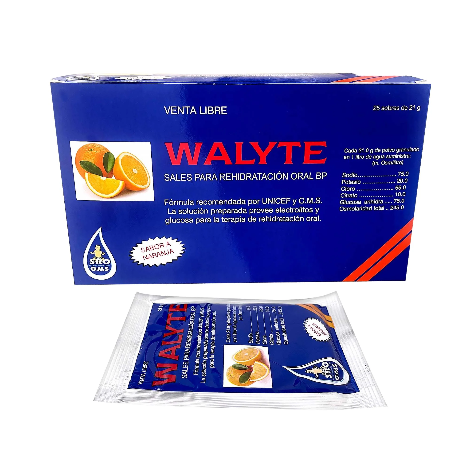 Walyte Sales Para Rehidratación Oral Naranja 4.2G X Sobre - Image 2
