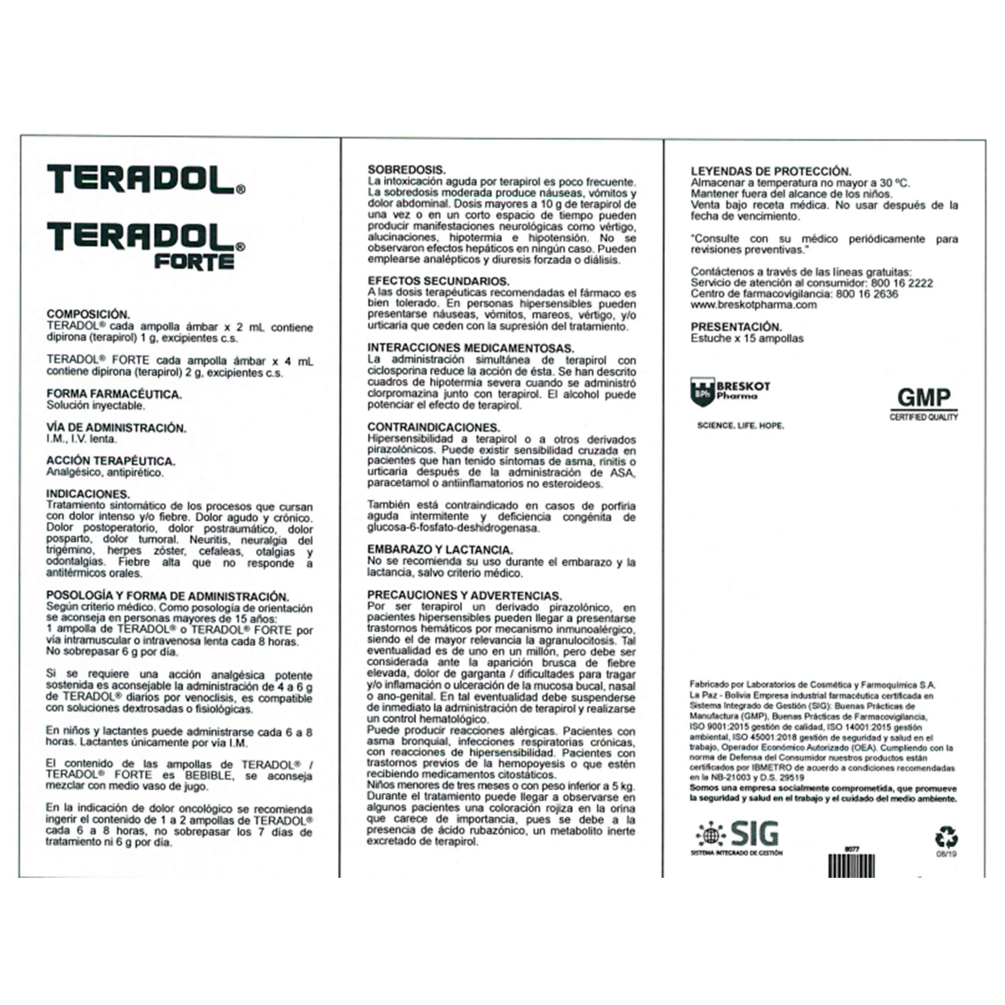 Teradol Forte Terapirol 2G Y 4Ml X Ampolla - Image 2