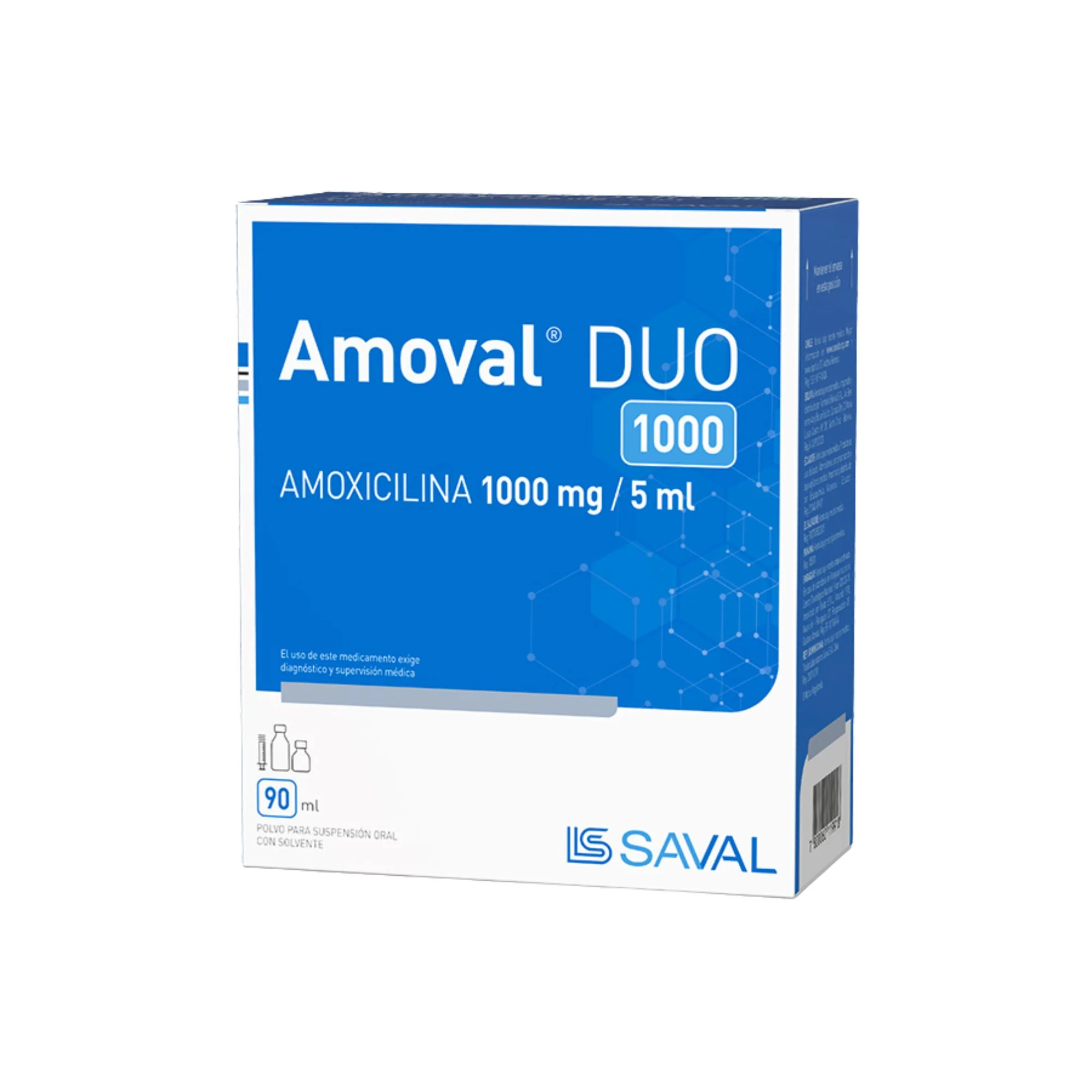 Amoval Duo 1000Mg/5Ml Amoxicilina Suspensión X 90Ml