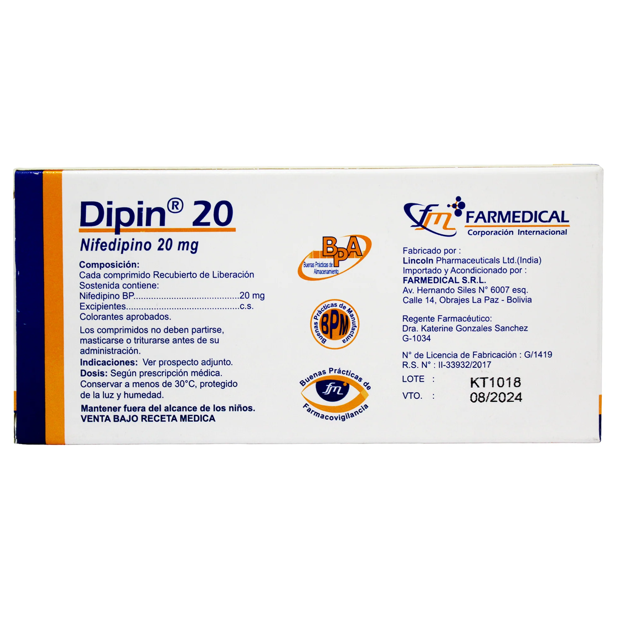 Dipin 20Mg Nifedipino X Tableta - Image 3
