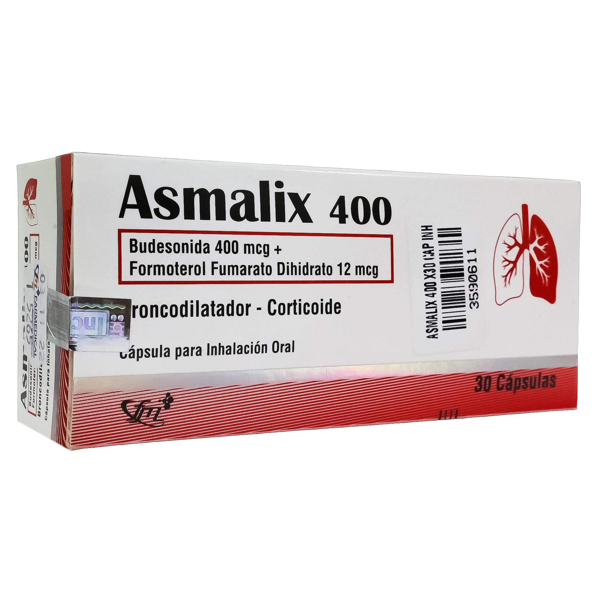 Asmalix 400 Budesonida Formoterol X Capsula Para Inhalacion Oral - Image 2