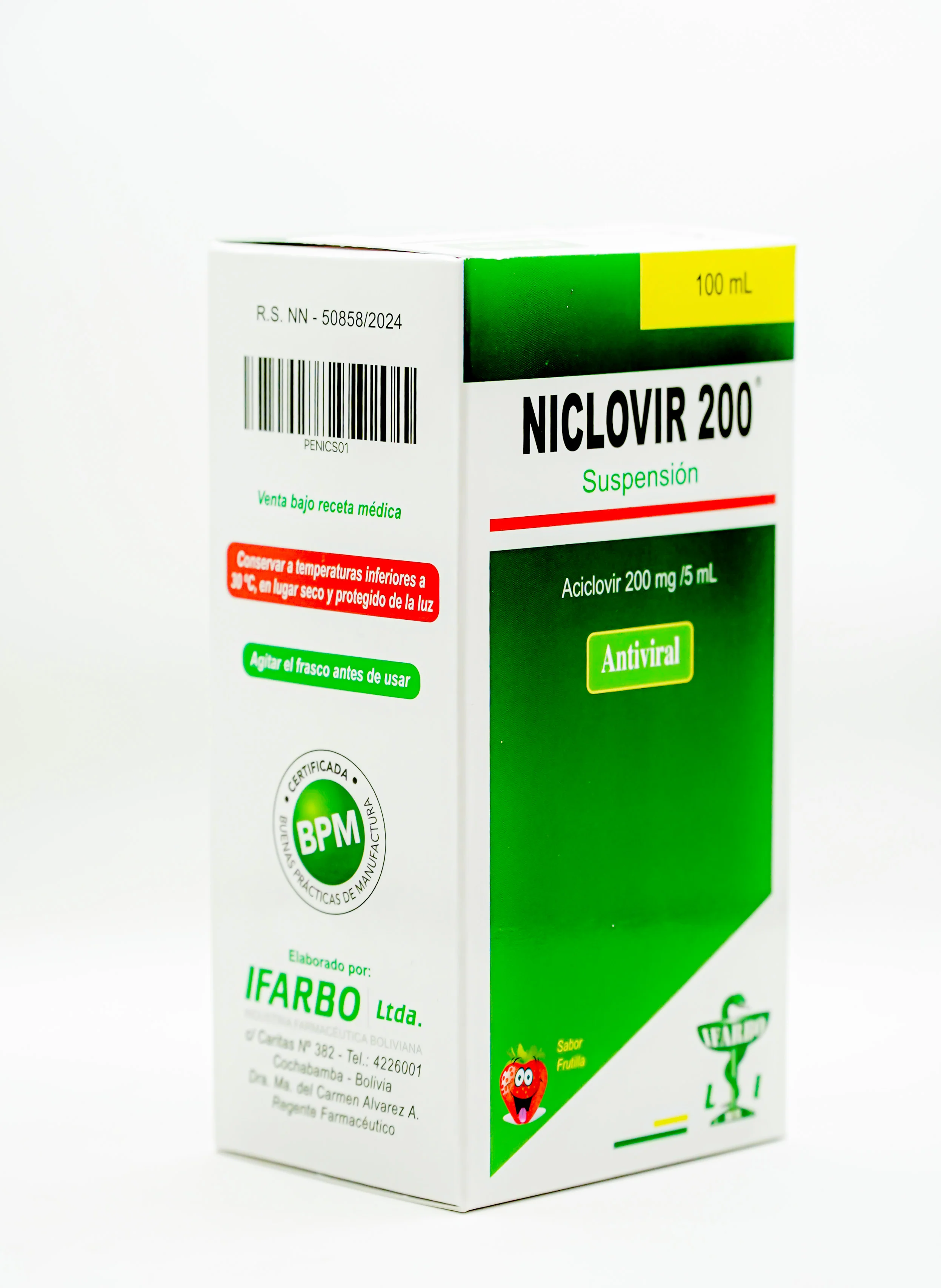 Niclovir Aciclovir 200Mg/5Ml Suspensión X 100Ml - Image 2