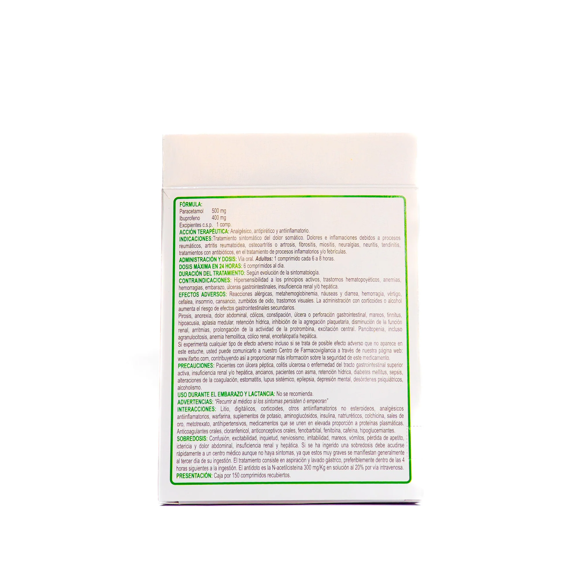 Acetamol Plus Paracetamol 500Mg / Ibuprofeno 400Mg X Tableta - Image 2