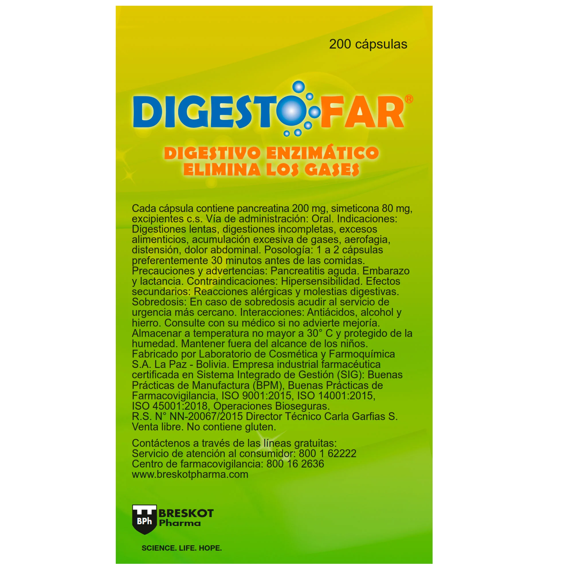 Digestofar Pancreatina 200Mg Y Simeticona 80Mg X Capsula - Image 2