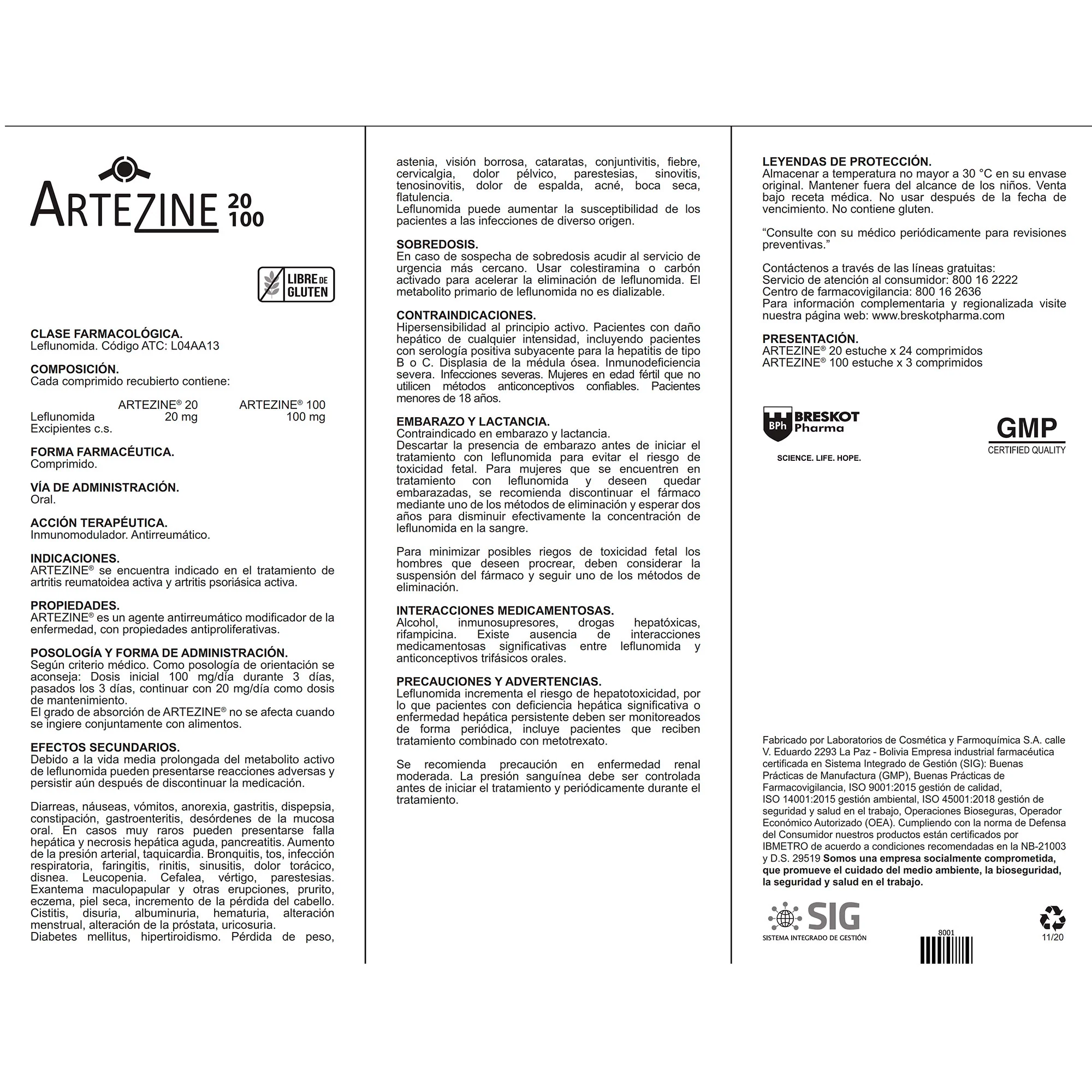 Artezine 20Mg Leflunomida X Tableta - Image 2