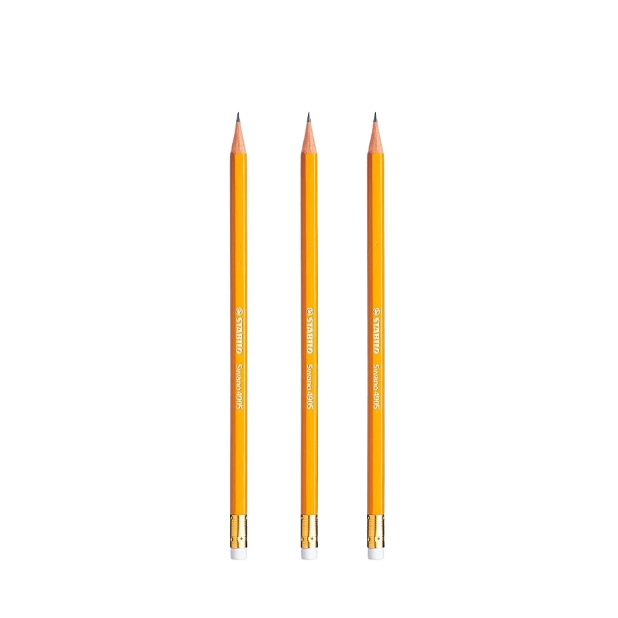 Lápiz De Grafito Stabilo Swano Hb Amarillo Blister X 3 Unidades - Image 2