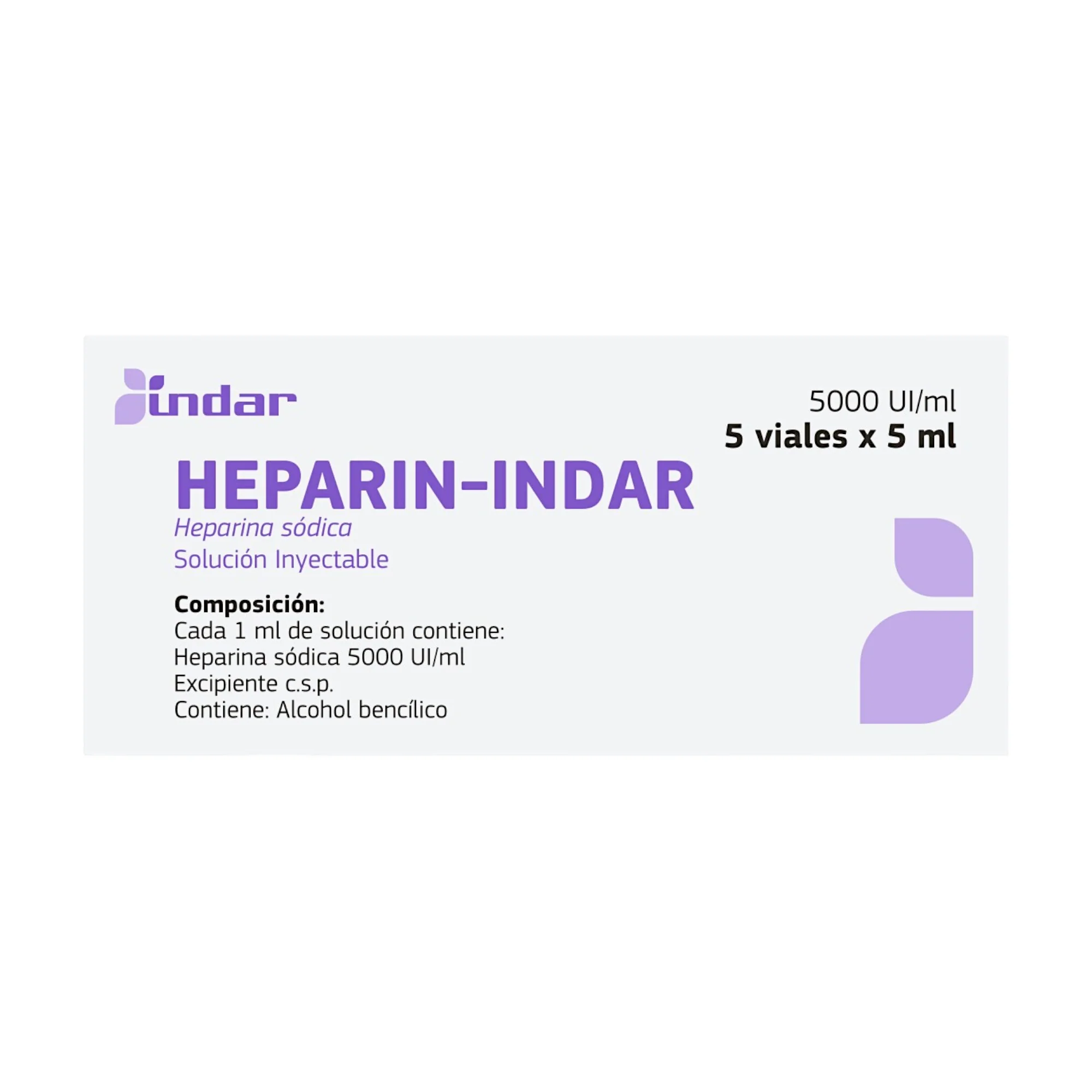 Heparin-Indar 25000Ui 5Ml Heparina X Ampolla - Image 2