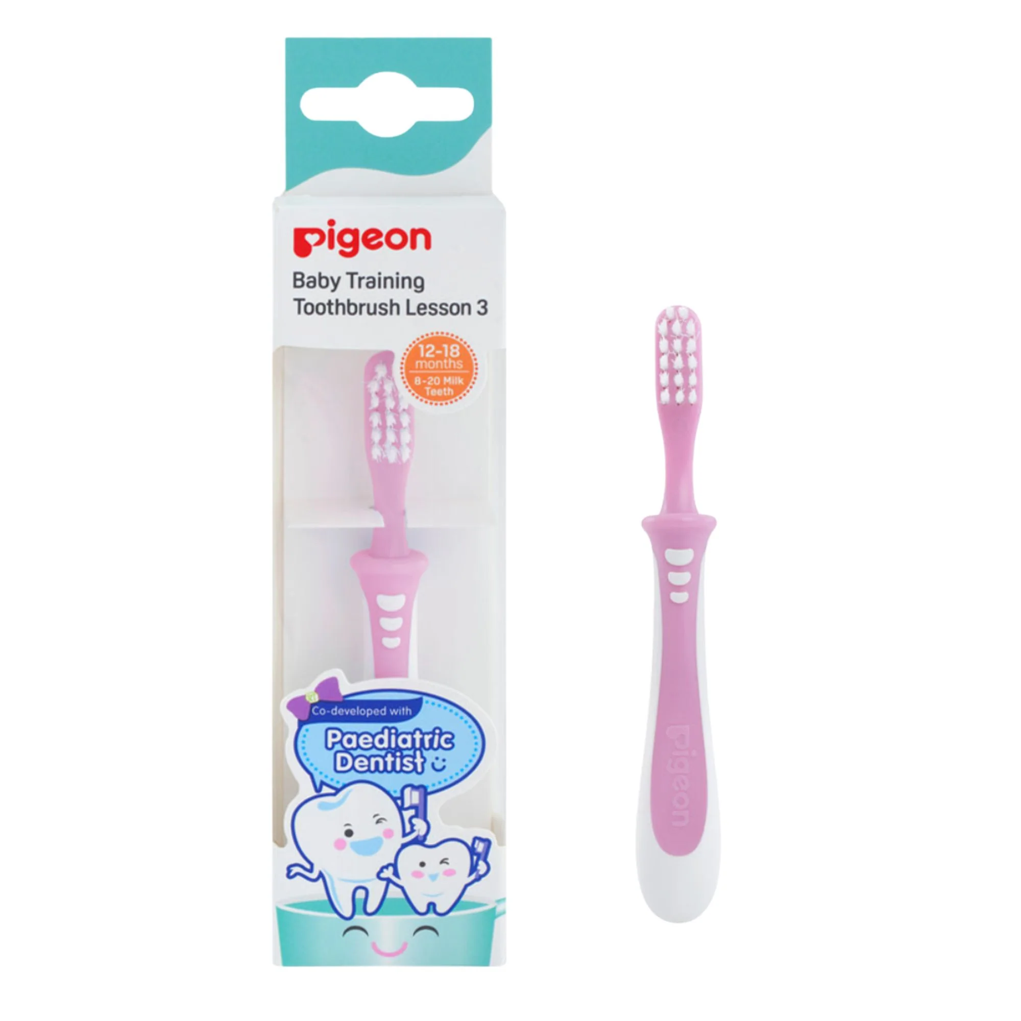 Cepillo Dental Pigeon Leccion 3 Color Rosado X Unidad - Image 2