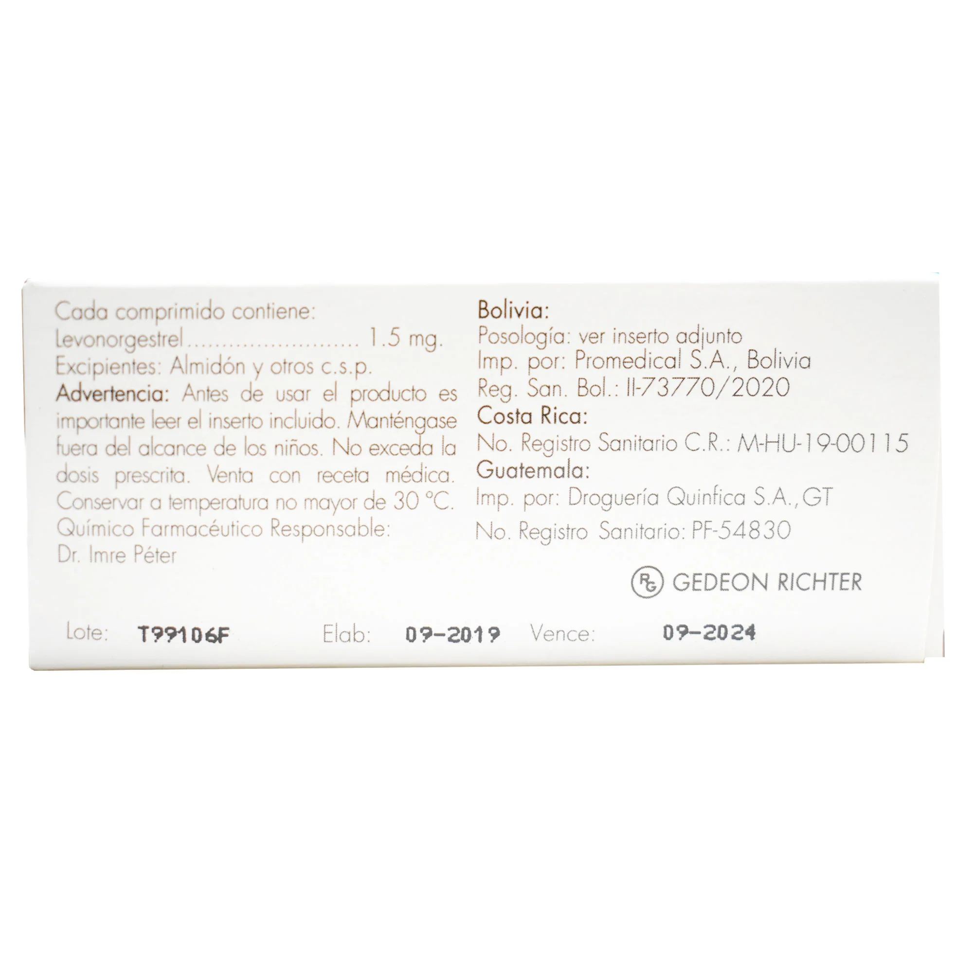 Posterga Levonorgestrel 1.5Mg X 1 Comprimido - Image 2