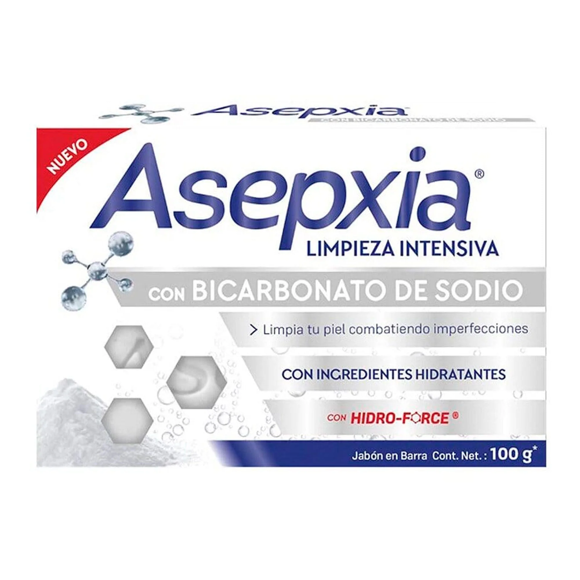 Jabón Asepxia Carbón Con Bicarbonato X 100G