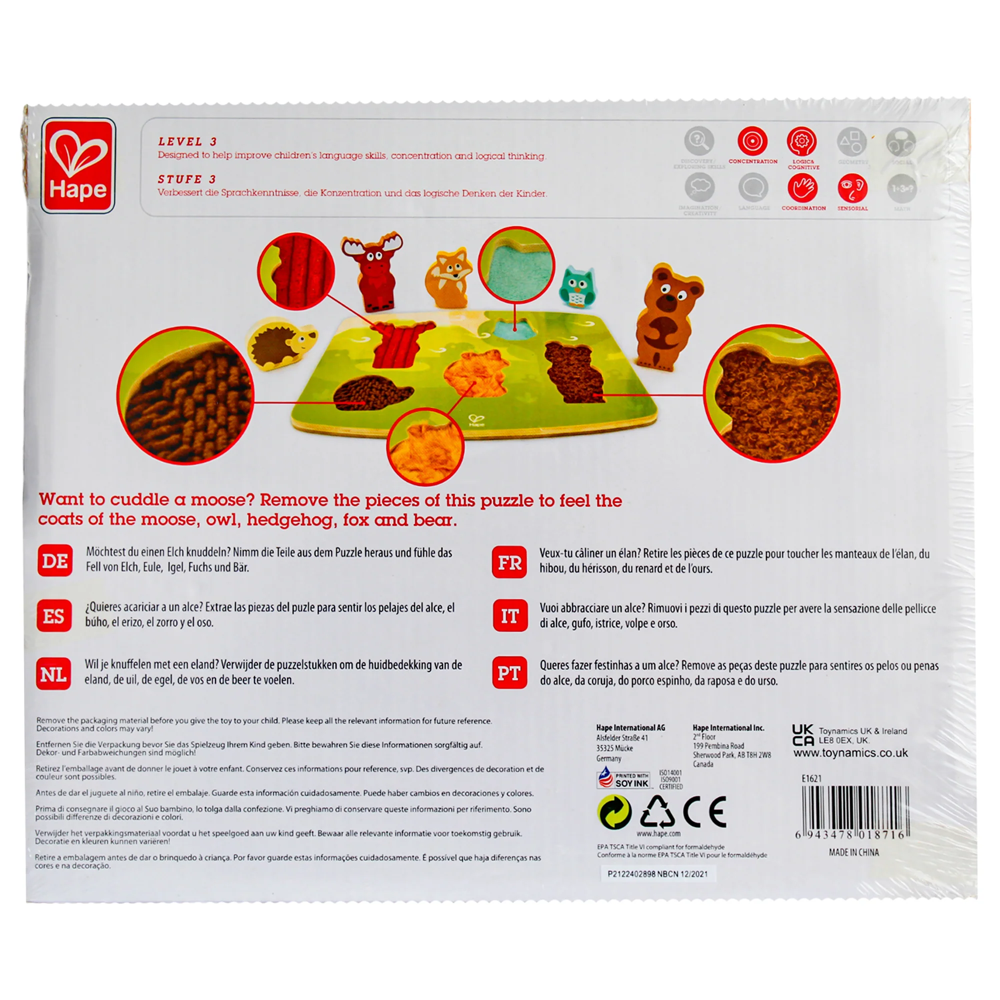 Hape Rompecabezas De Animales Forestales 24M - Image 2