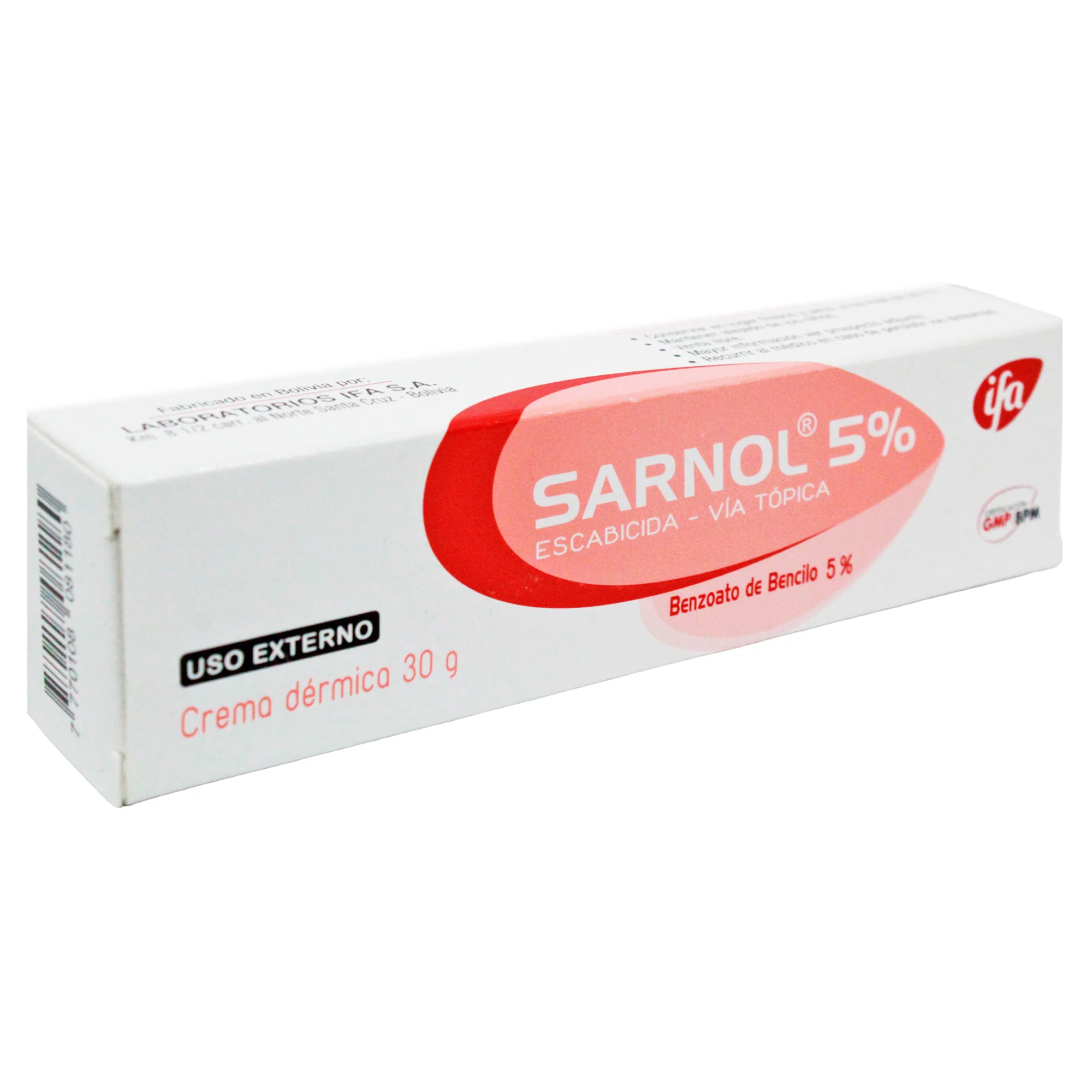 Sarnol Benzoato De Bencilo 0.05 Pomada X 30G - Image 2