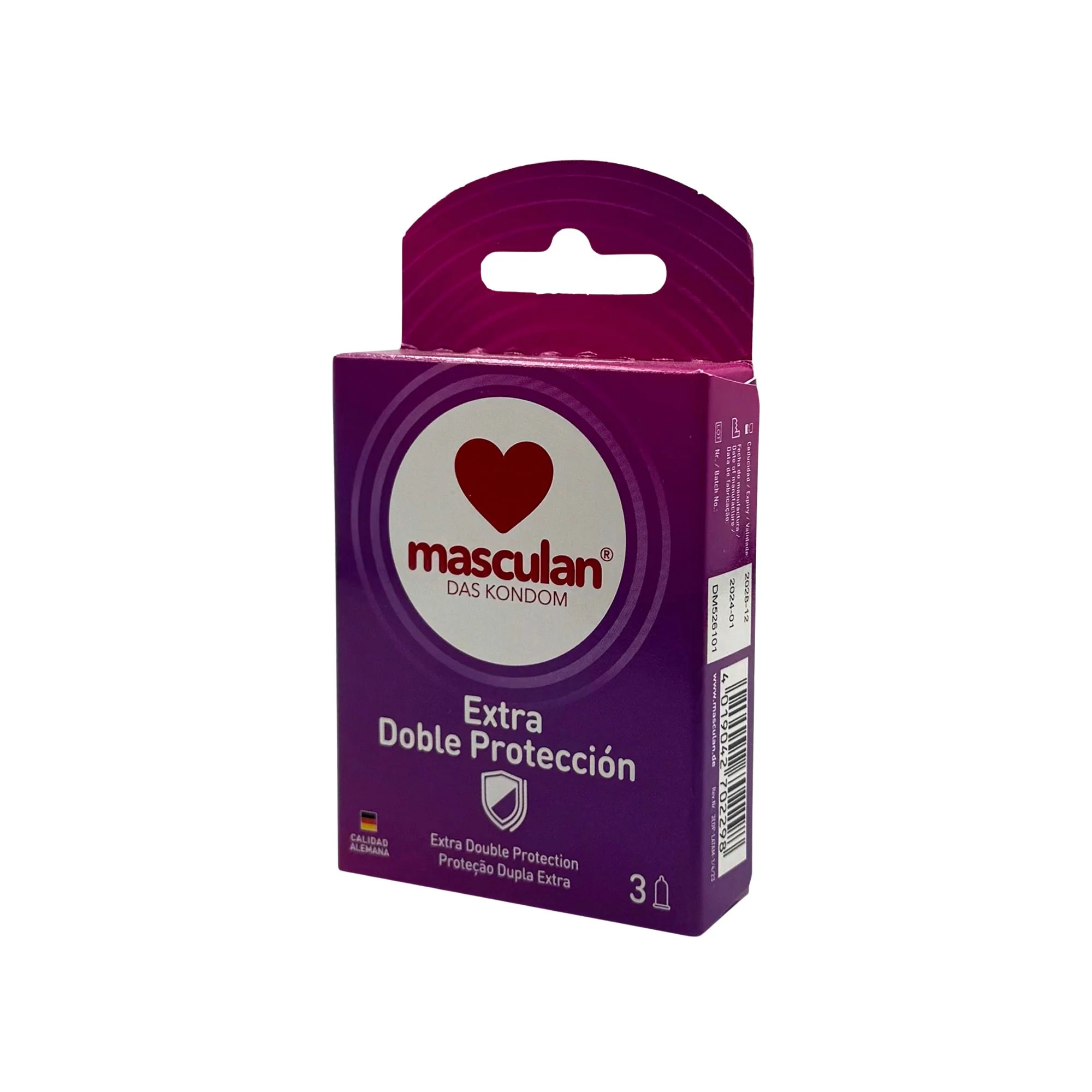 Preservativo Masculan Doble Protección 3 Unidades X Caja