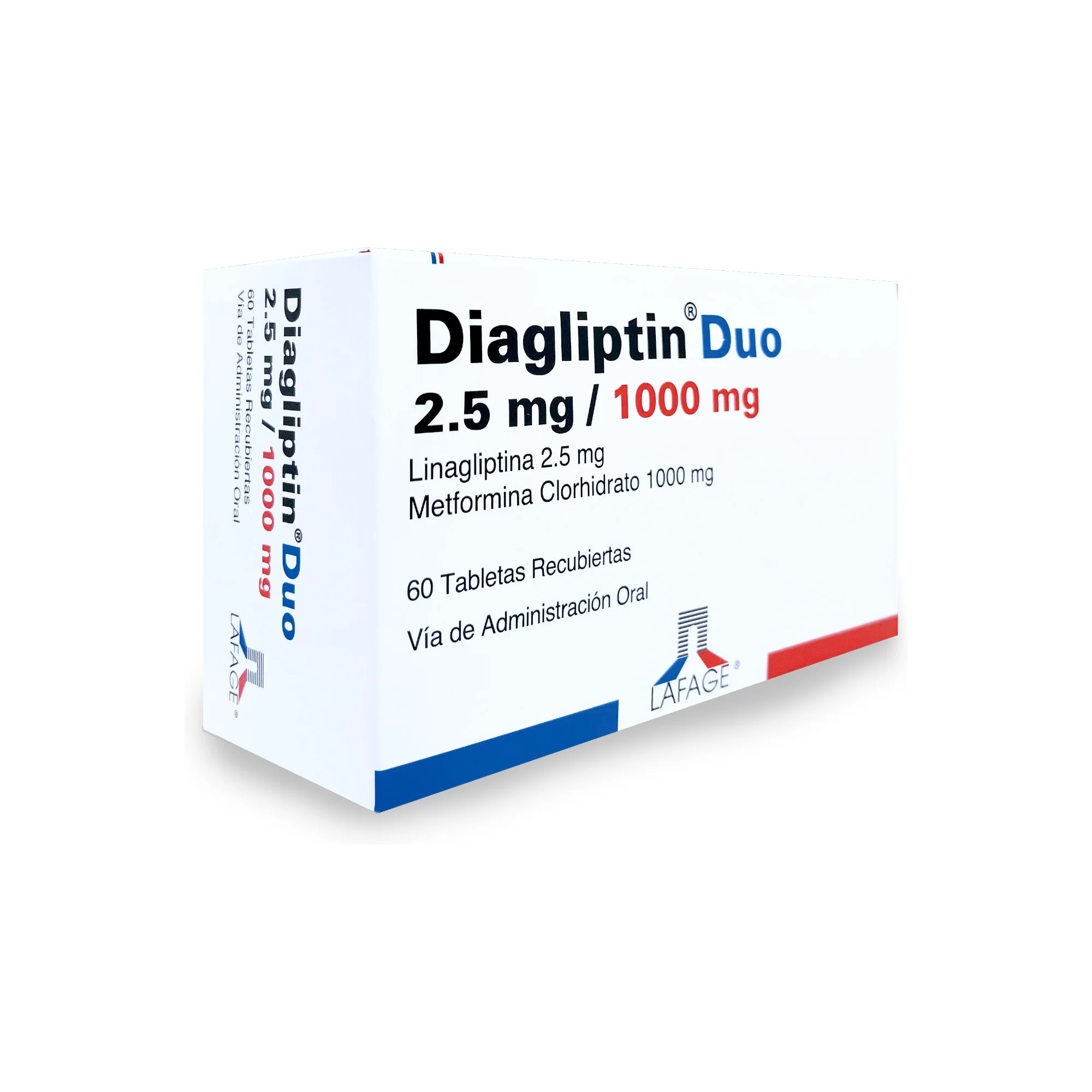 Diagliptin Duo 2.5/1000Mg Linagliptina / Metformina Clorhidrato X Tableta