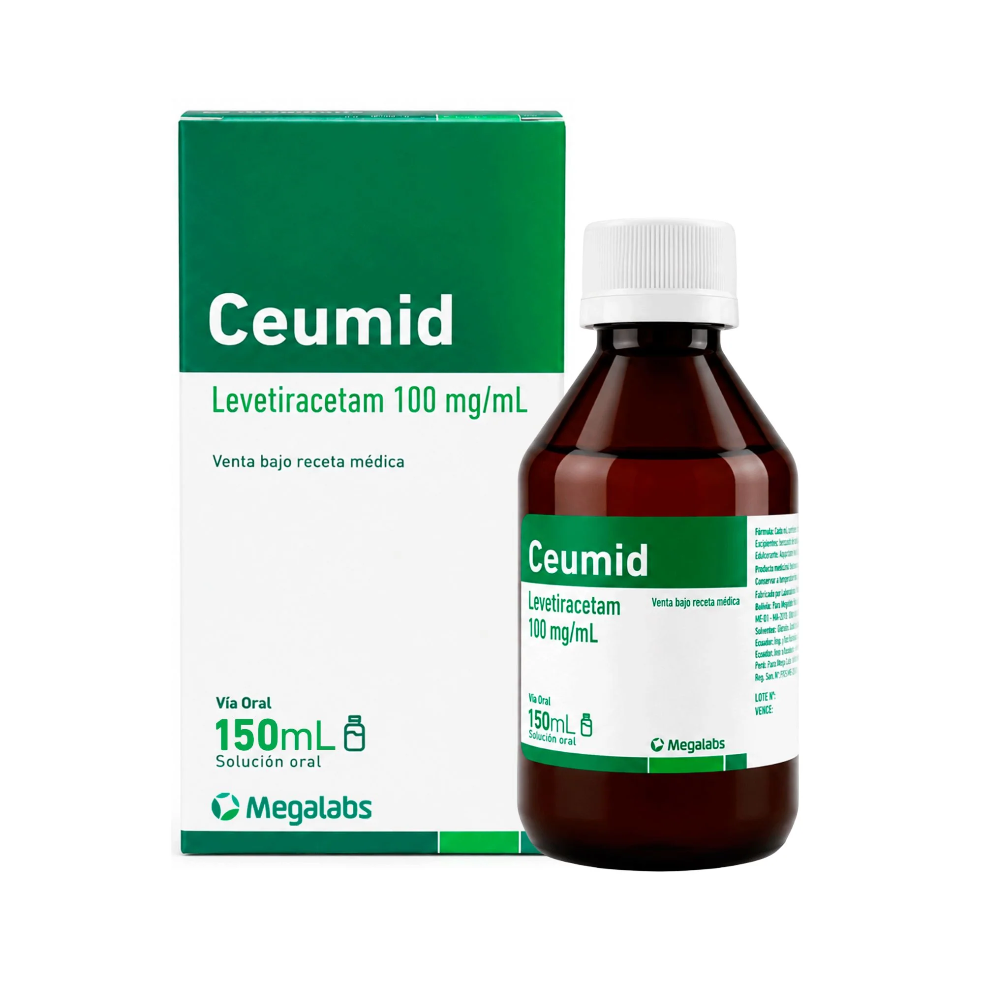 Ceumid Levetiracetam 100Mg/Ml Solución Oral X 150Ml