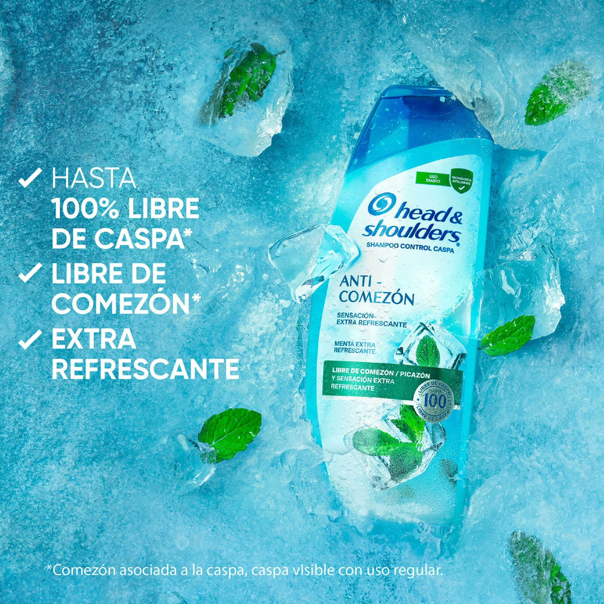 Shampoo Head And Shoulders Anti-Comezon Menta Xtra X 650Ml - Image 2
