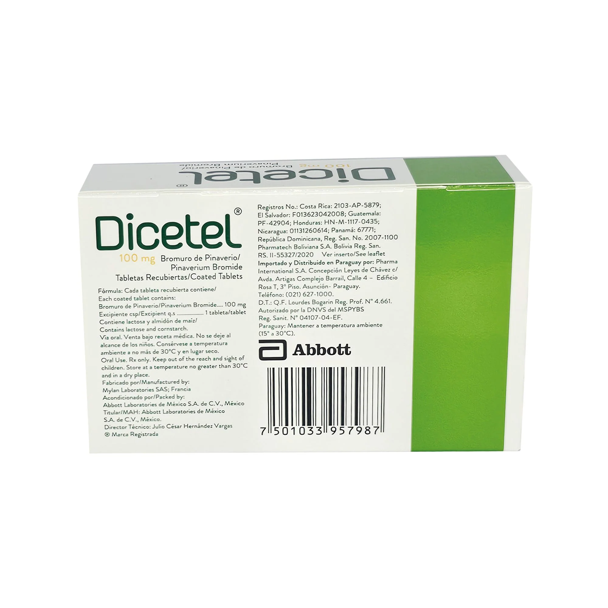 Dicetel Bromuro De Pinaverio 100Mg X Tableta - Image 2