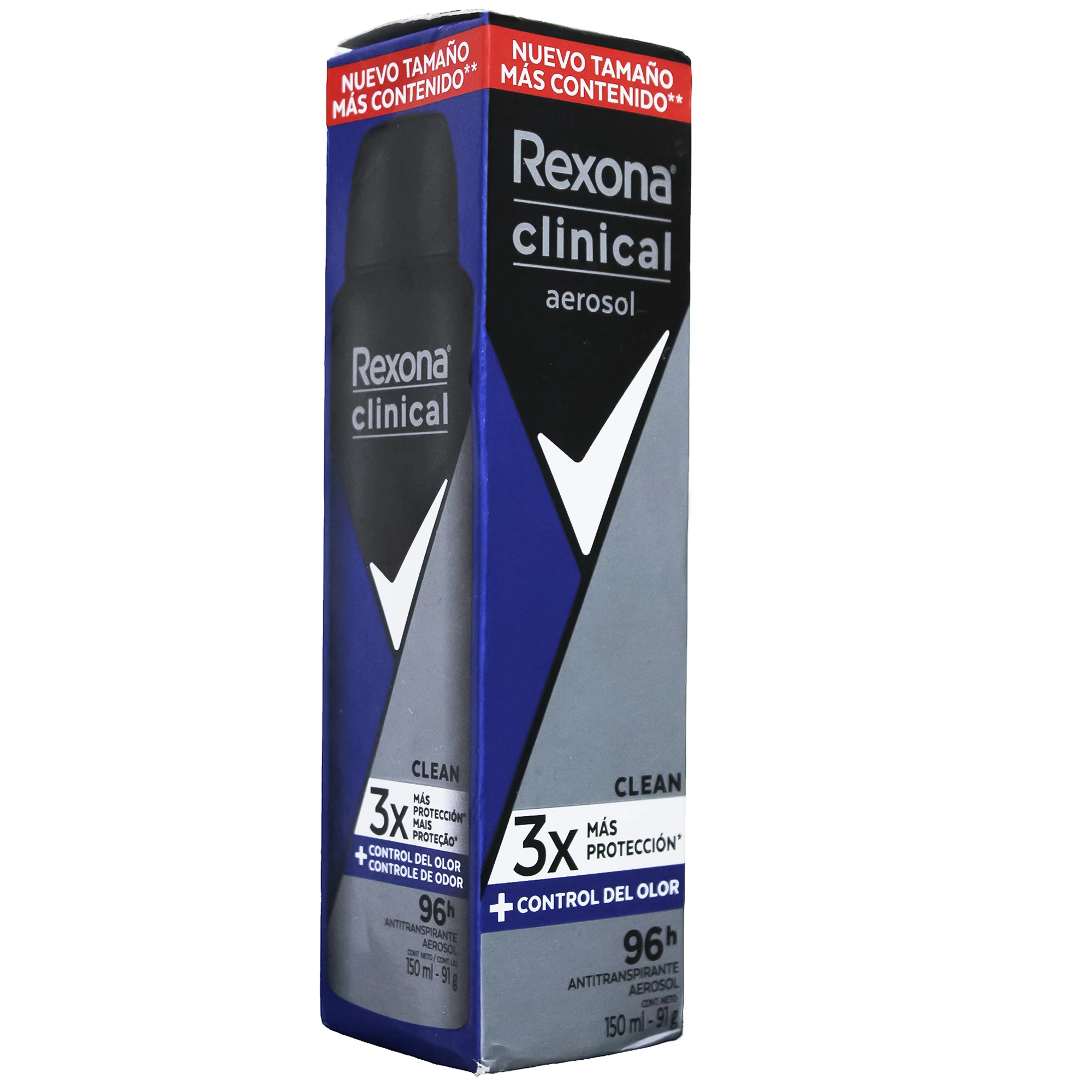 Rexona Men Clin Aero Antitranspirante Clean 3X 96Hrs X 150Ml - Image 2