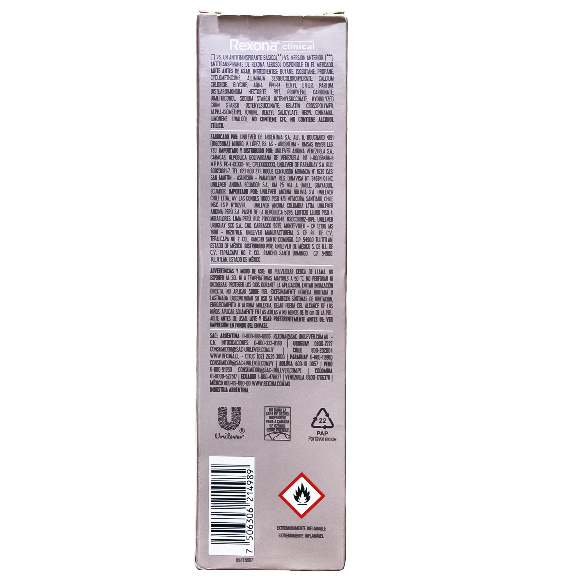 Rexona Women Clinical Aerosol 96H X 150Ml Classic - Image 4