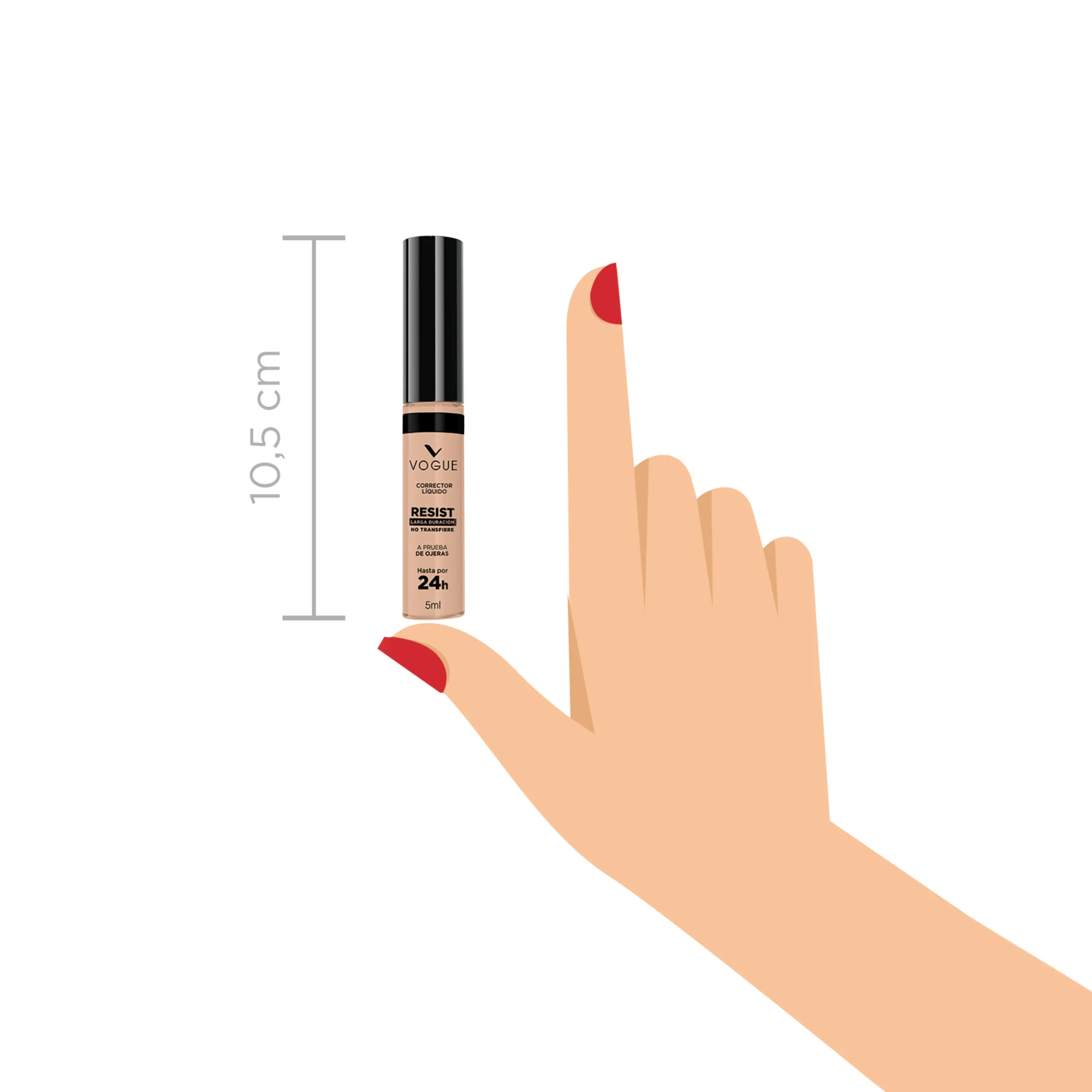 Corrector Liquido Vogue Larga Duración Pétalo X 5Ml - Image 7
