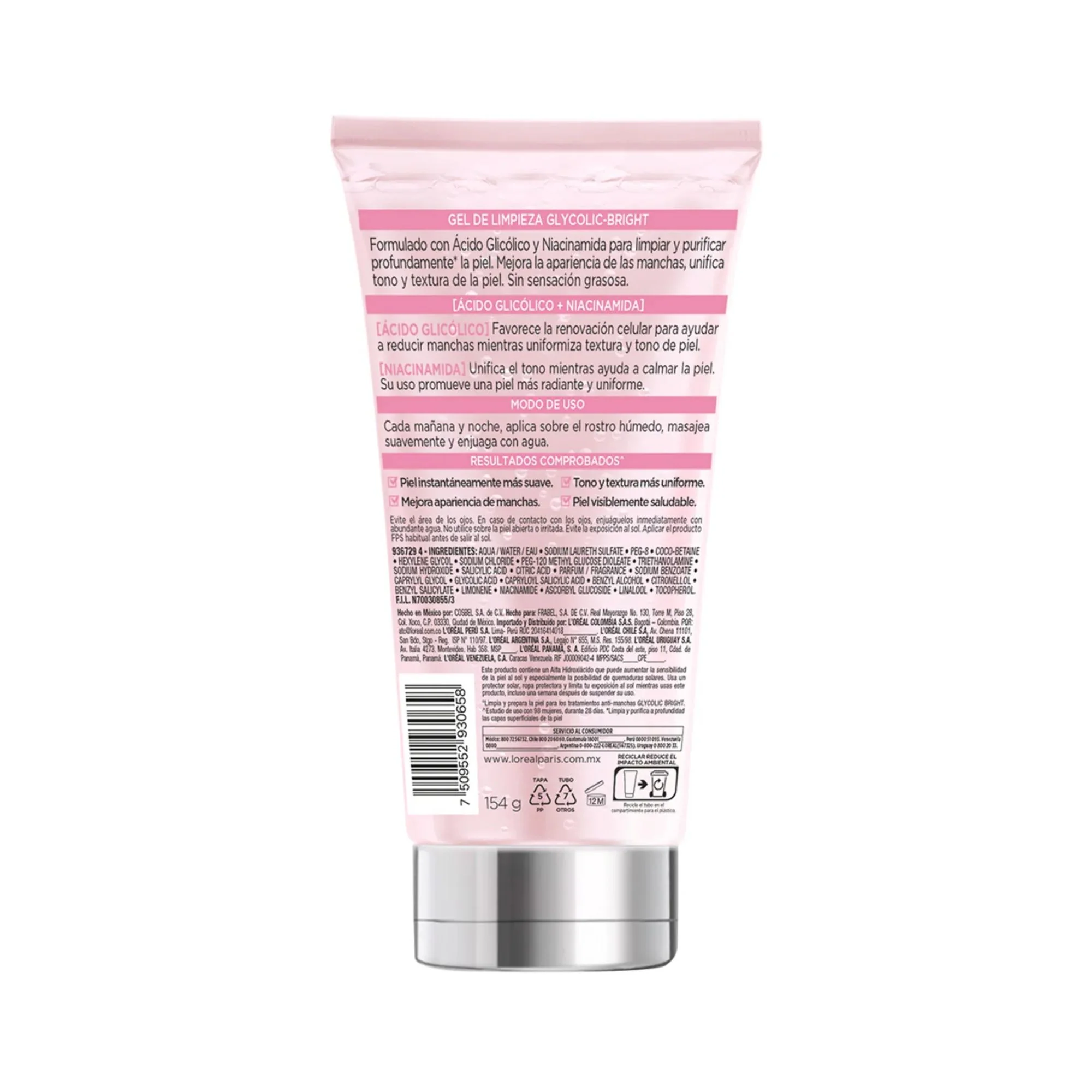 Gel Limpiador L'oréal Glycolic-Bright 150Ml - Image 2