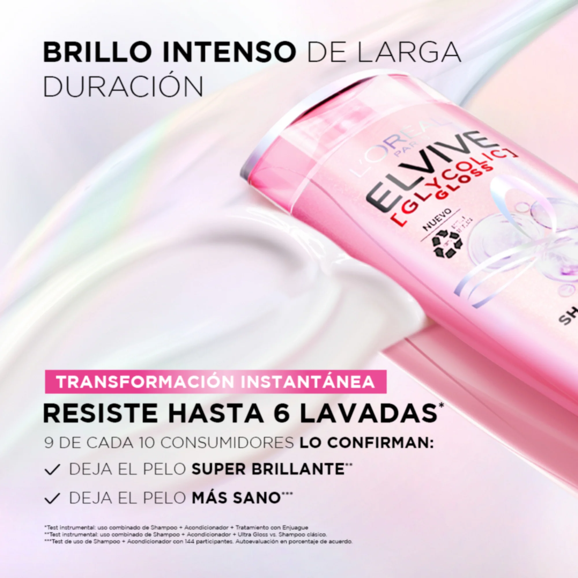 Shampoo Elvive Glycolic Glosuperstay - Cabello Opaco X 370Ml - Image 7