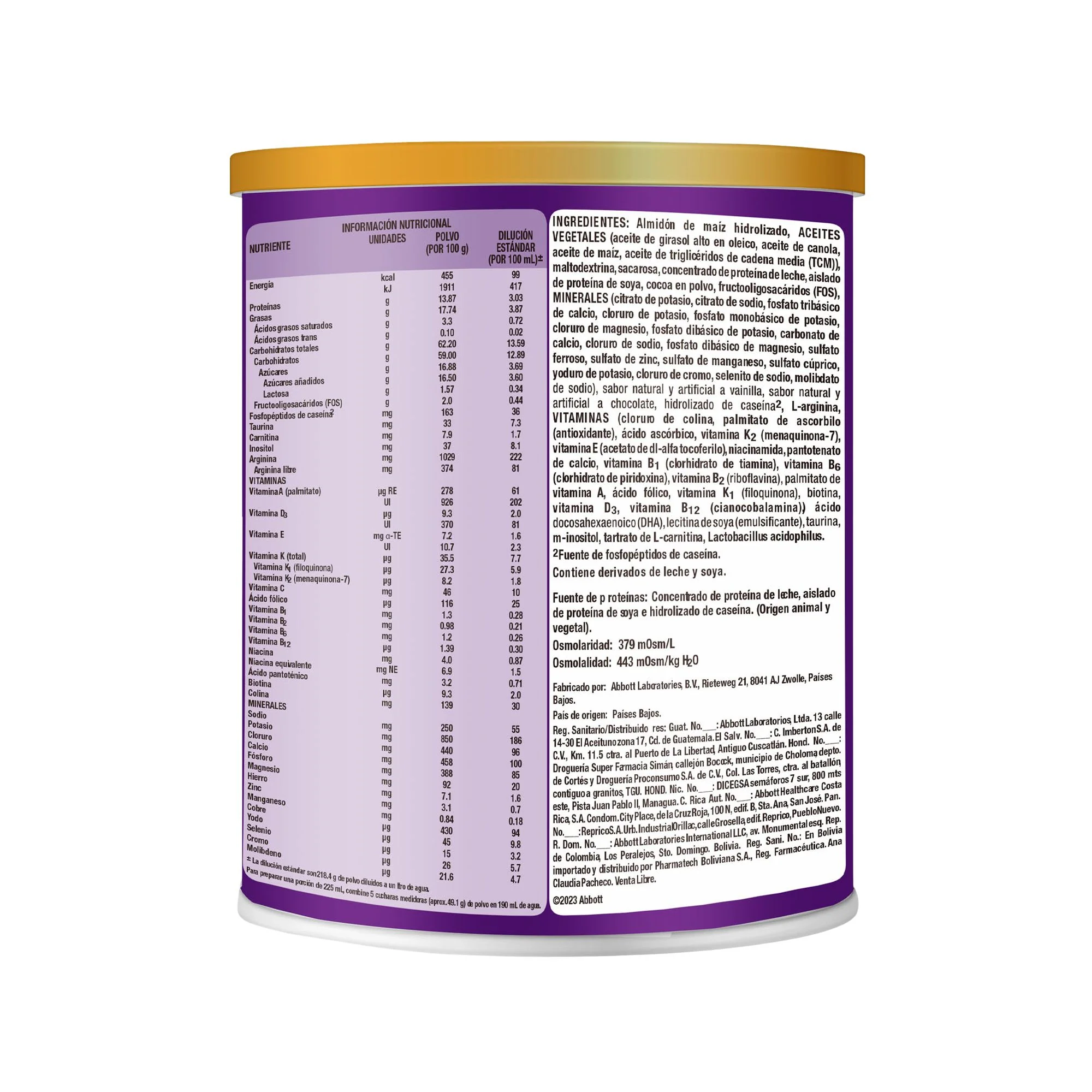 Pediasure Peptigro Chocolate Lata X 400G - Image 3