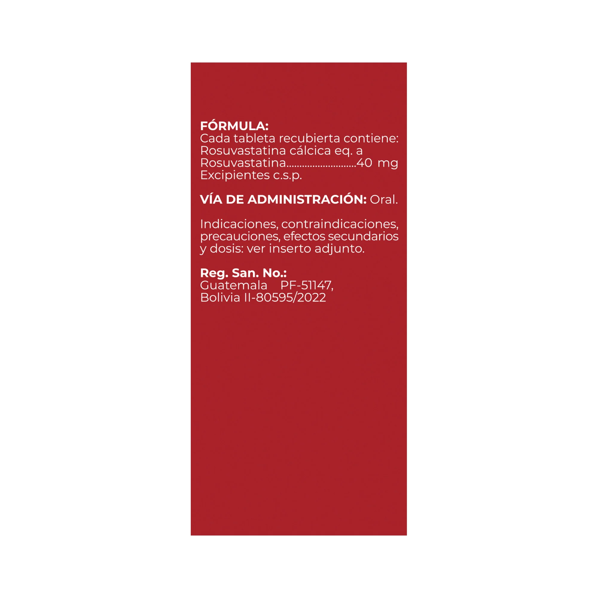 Ruxicol Rosuvastatina 40 Mg X Tableta - Image 2