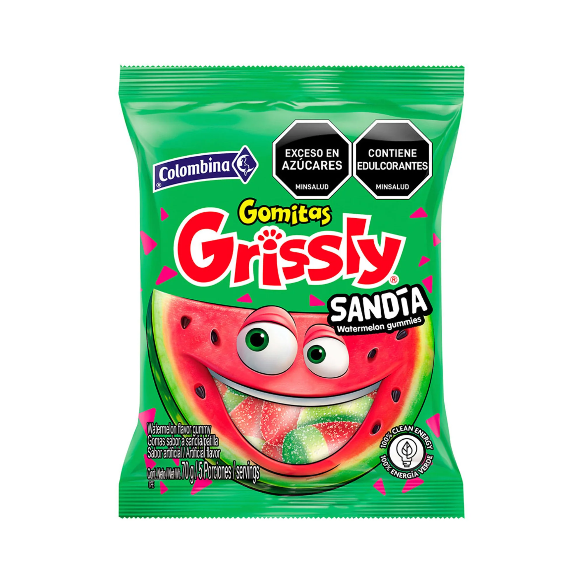 Gomitas Colombina Grissly Bolsa Sandia X 70G