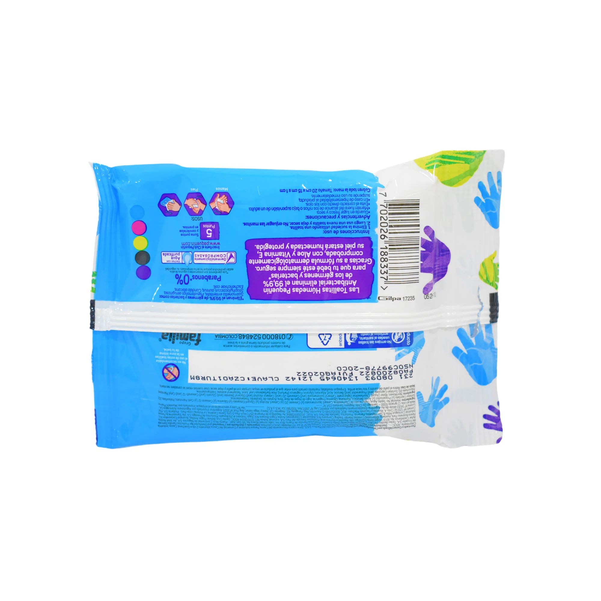 Toallitas Húmedas Pequeñin Antibacterial X 10 Unidades - Image 2
