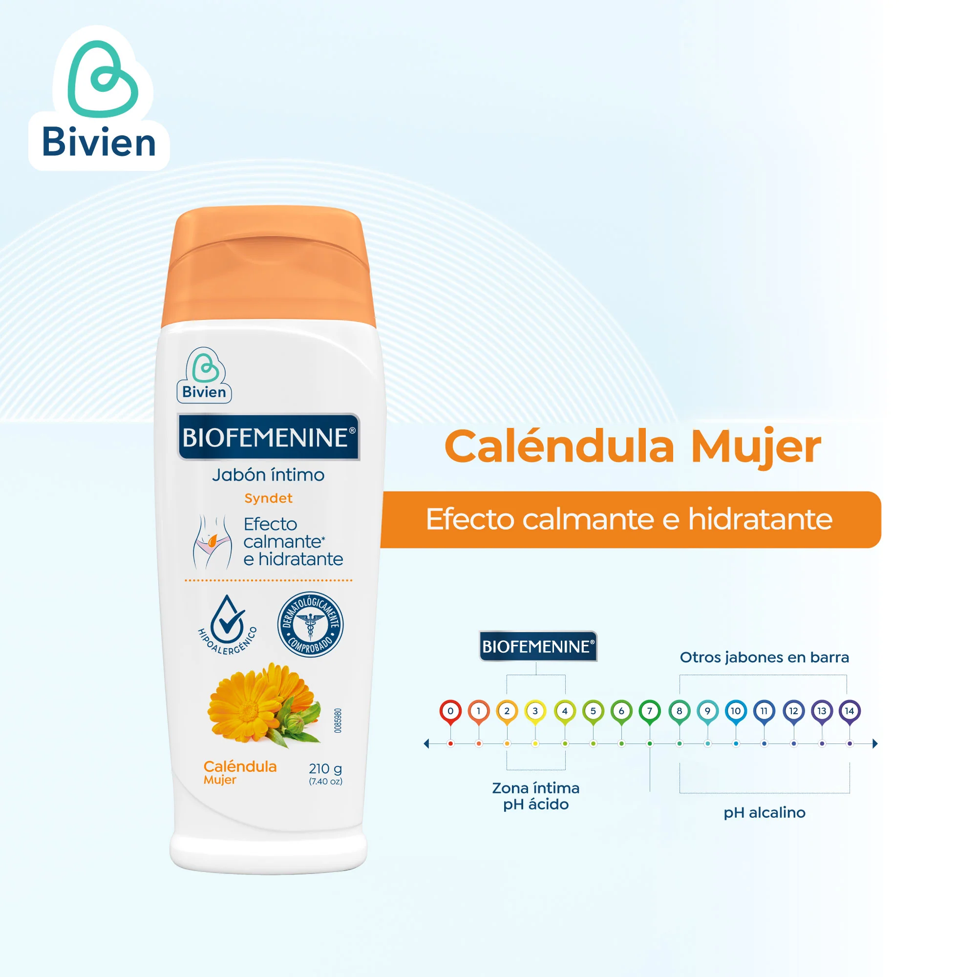 Jabón Íntimo Biofemenine Caléndula Mujer X 210G - Image 4