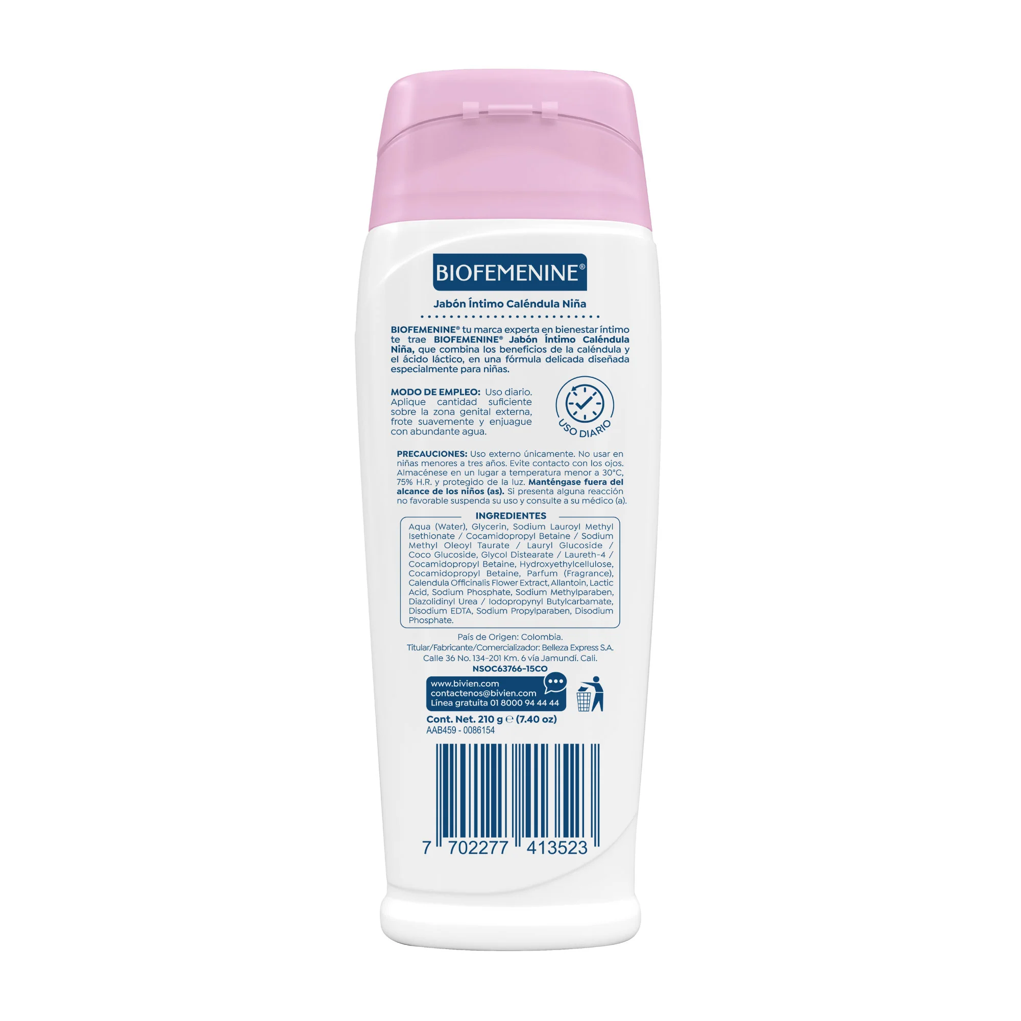 Jabón Íntimo Biofemenine Niña Caléndula X 210G - Image 3